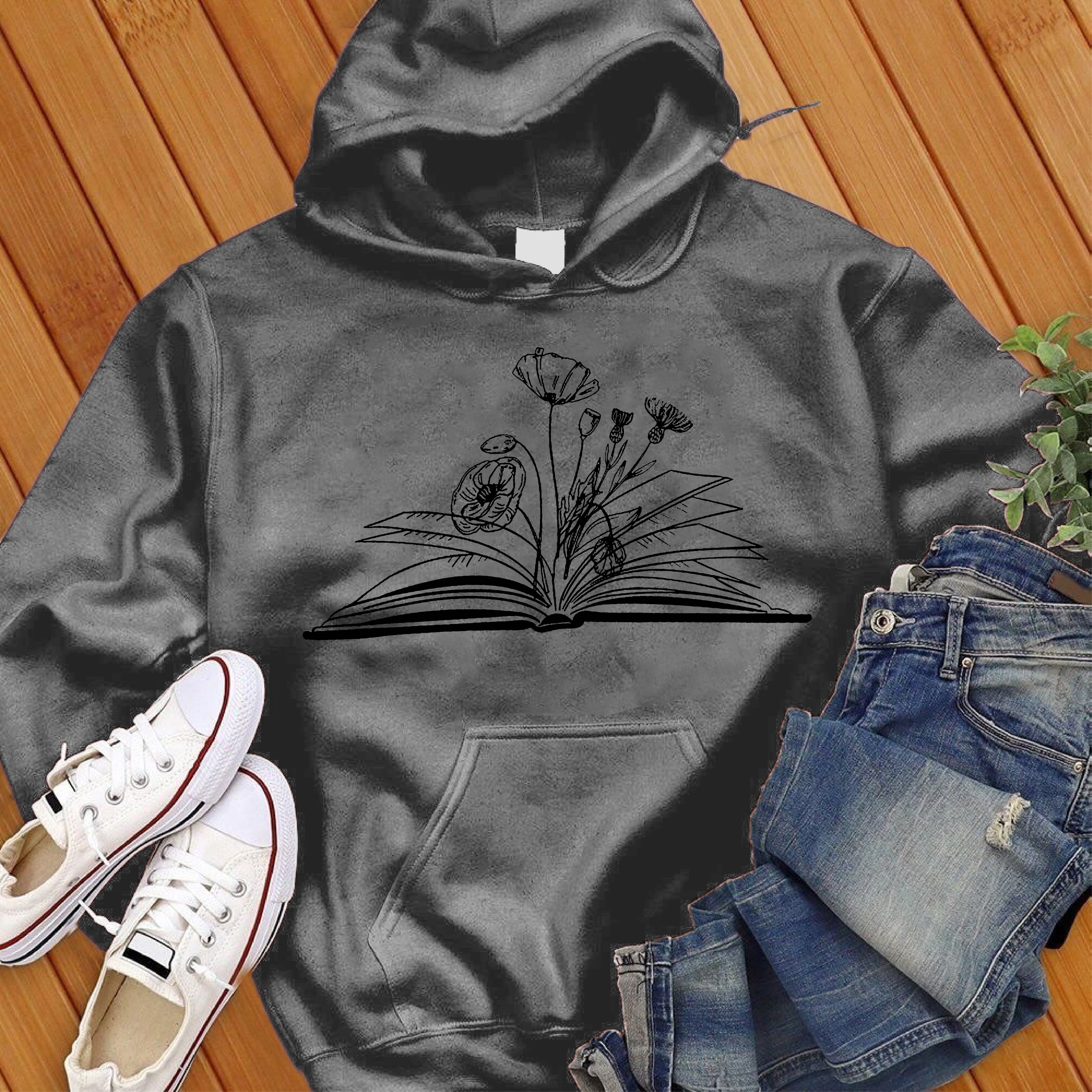 Flower Books Reader Hoodie