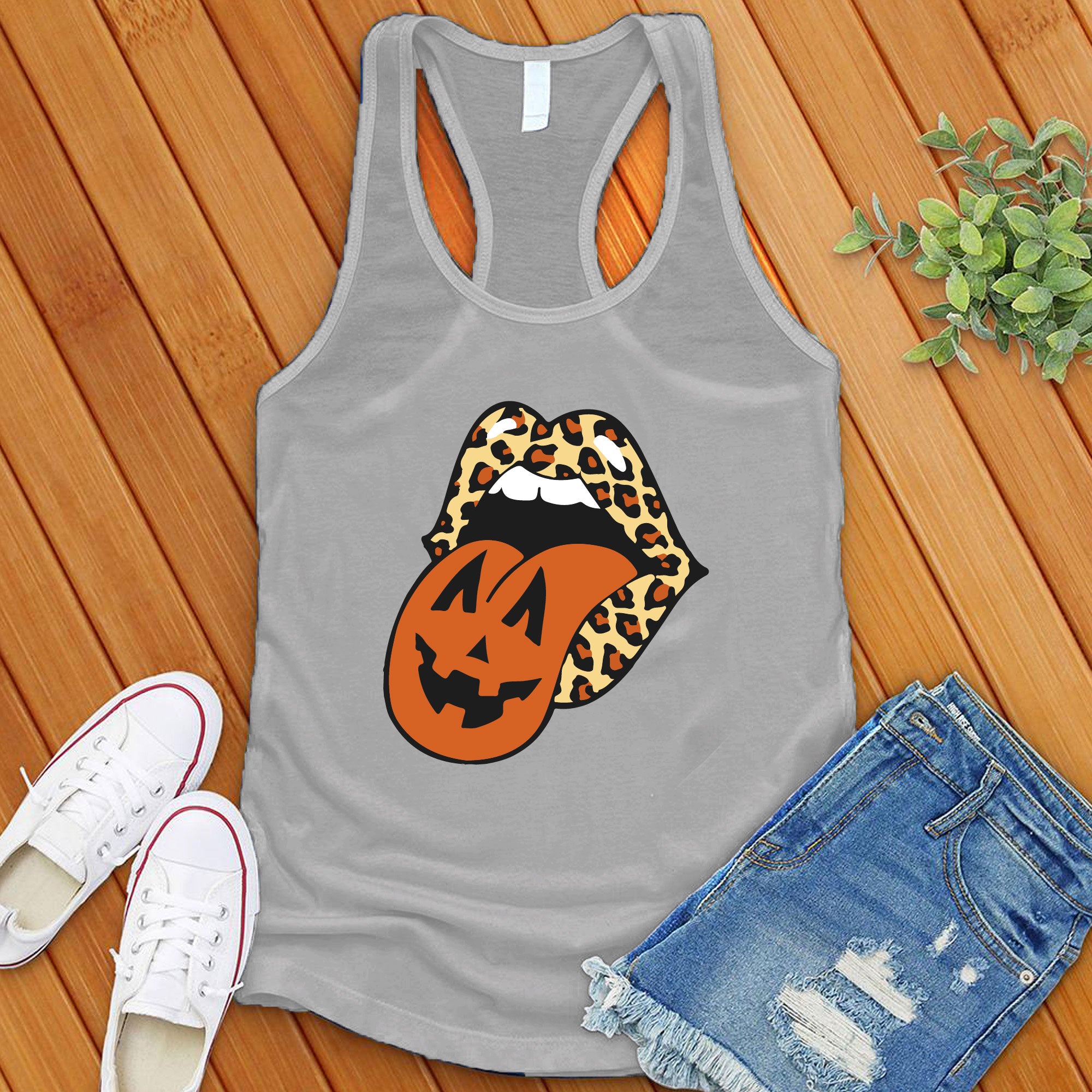 Leopard Lips Halloween Women's Tank Top