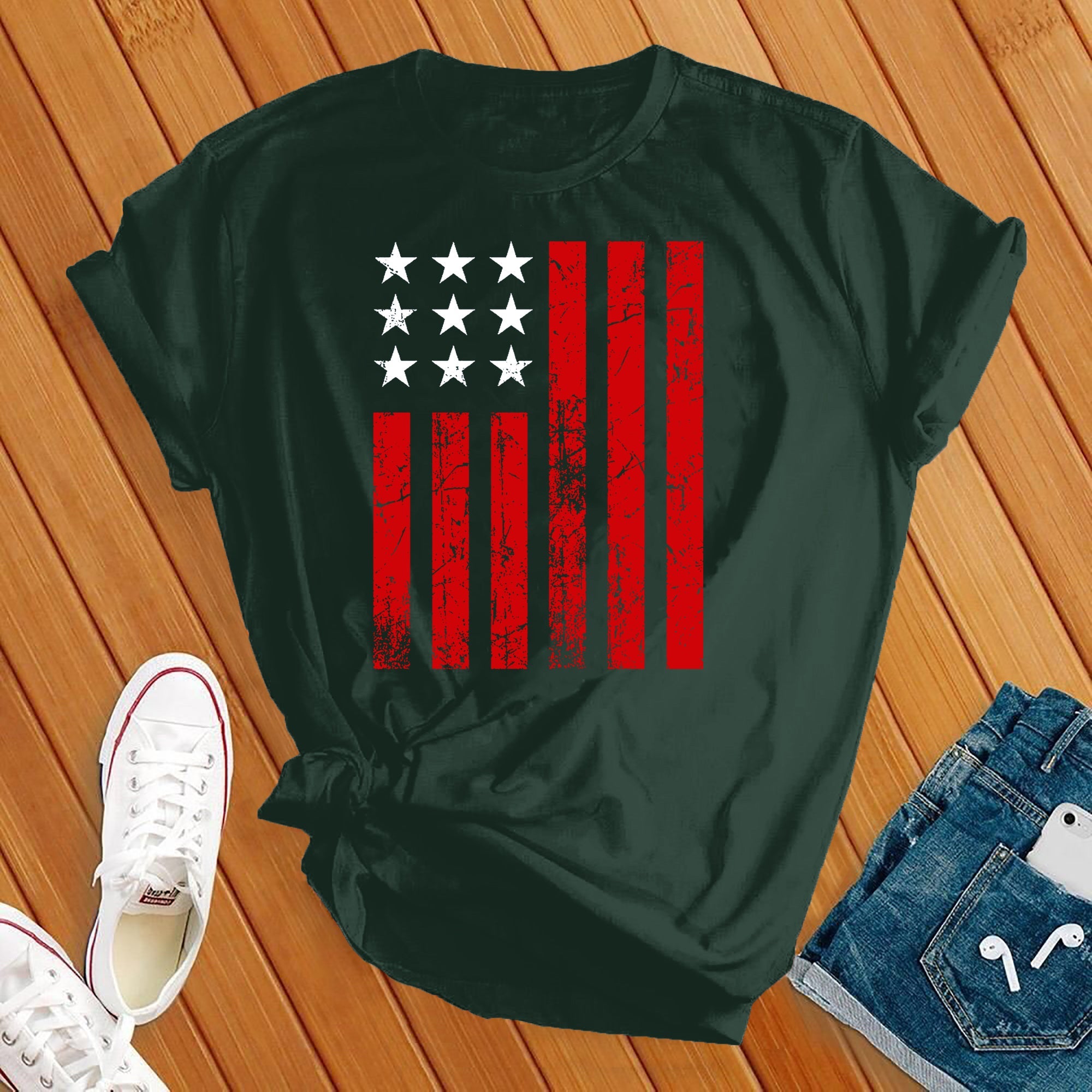 4th of July American Flag Tee - Love Tees