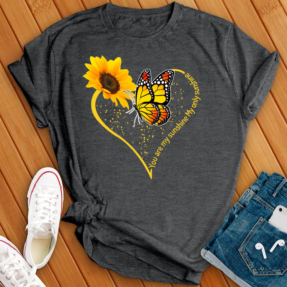 You Are My Sunshine Butterfly Heart Tee