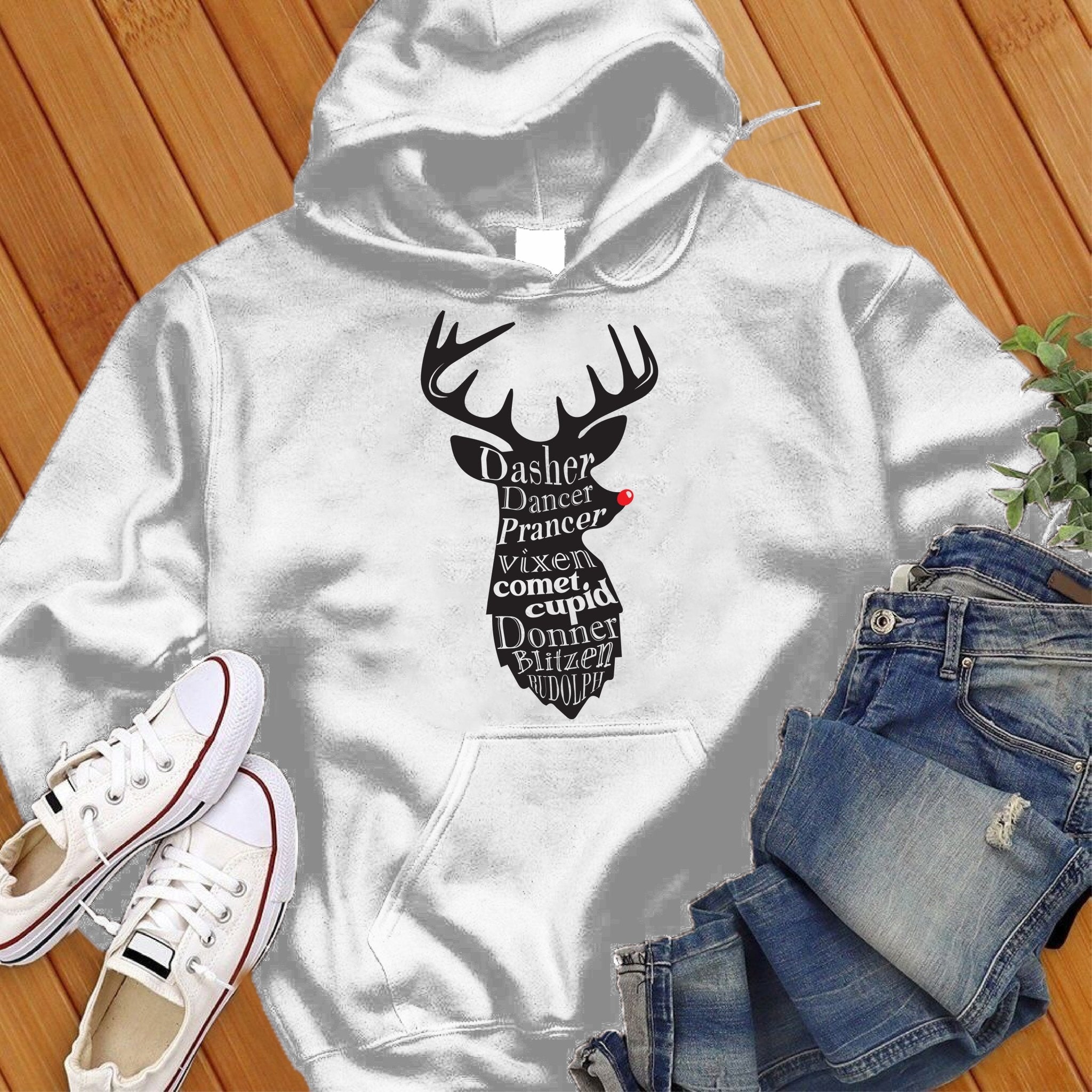 All The Reindeer Hoodie - Love Tees