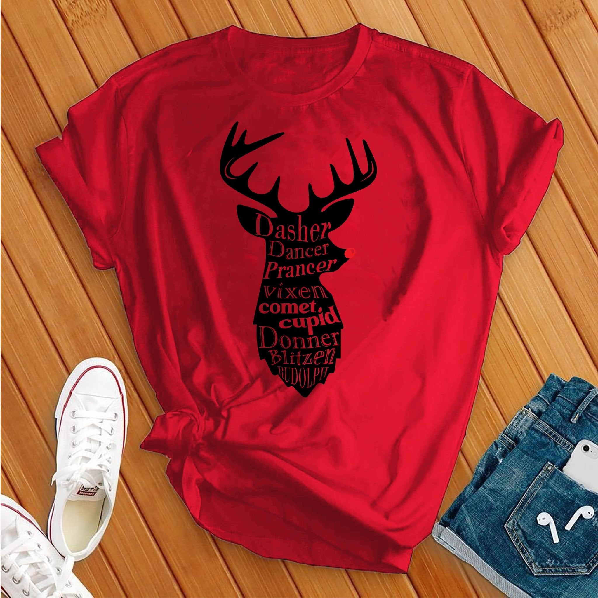 All The Reindeer Tshirt - Love Tees