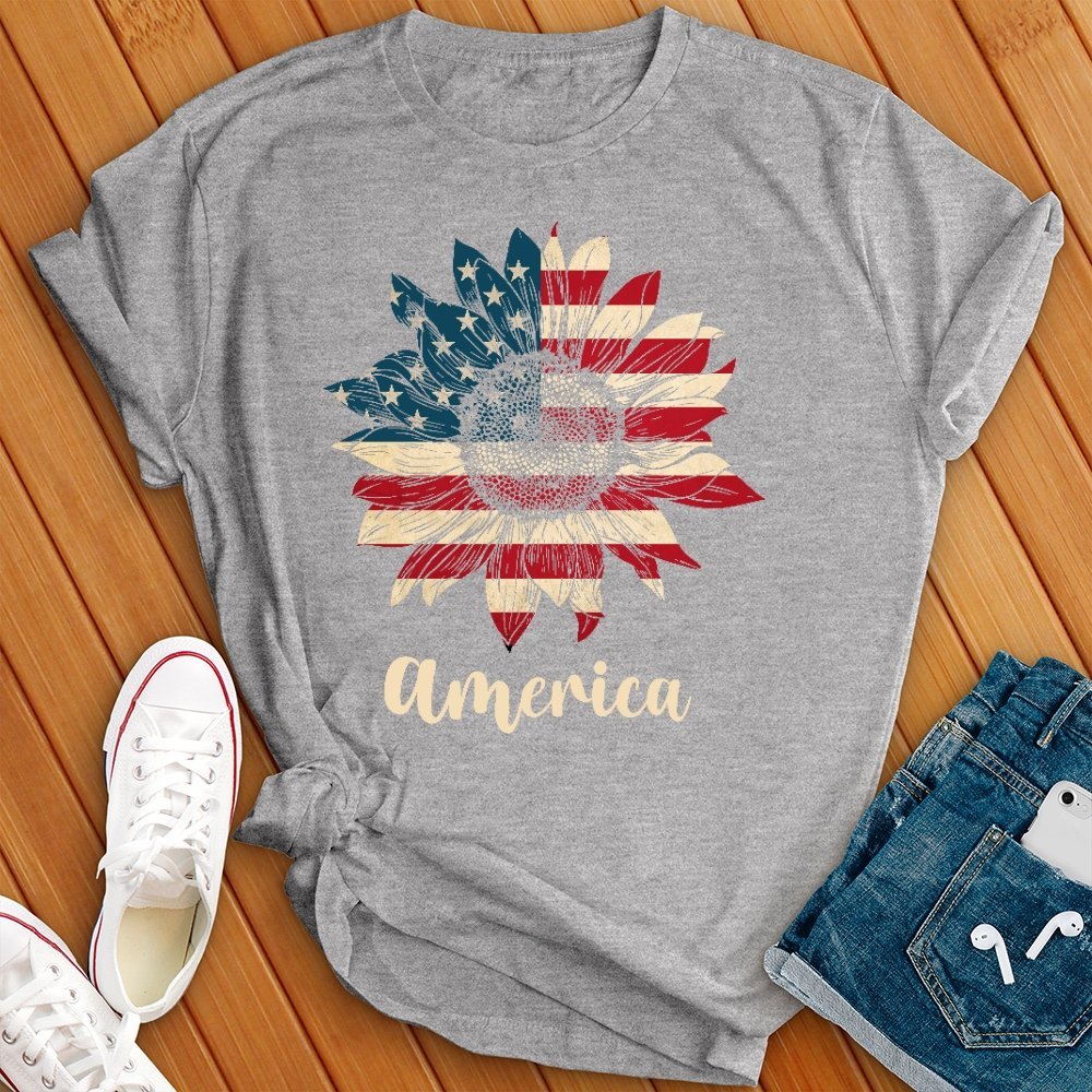 America Sunflower Tee - Love Tees