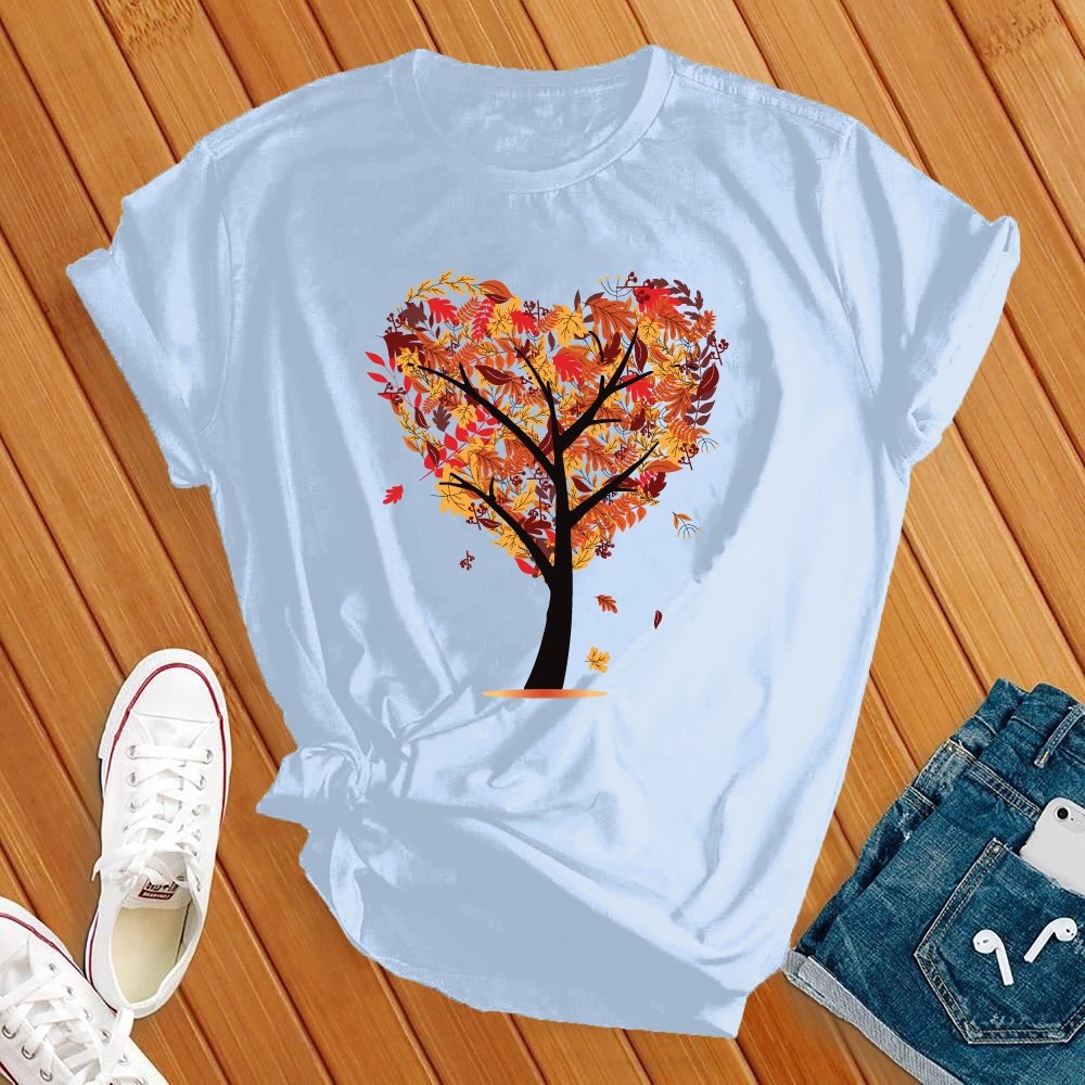 Autumn Tree Heart Tee - Love Tees