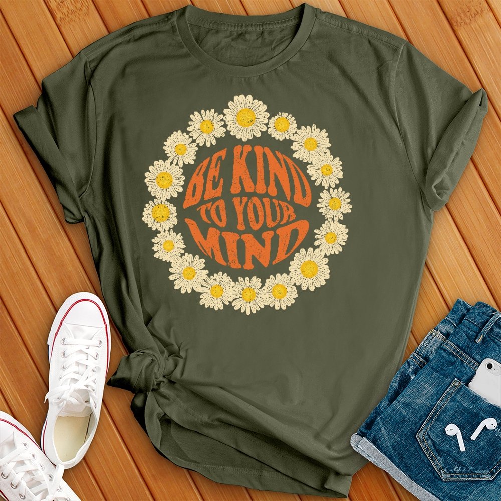 Be Kind to Your Mind Flower Circle Tee - Love Tees