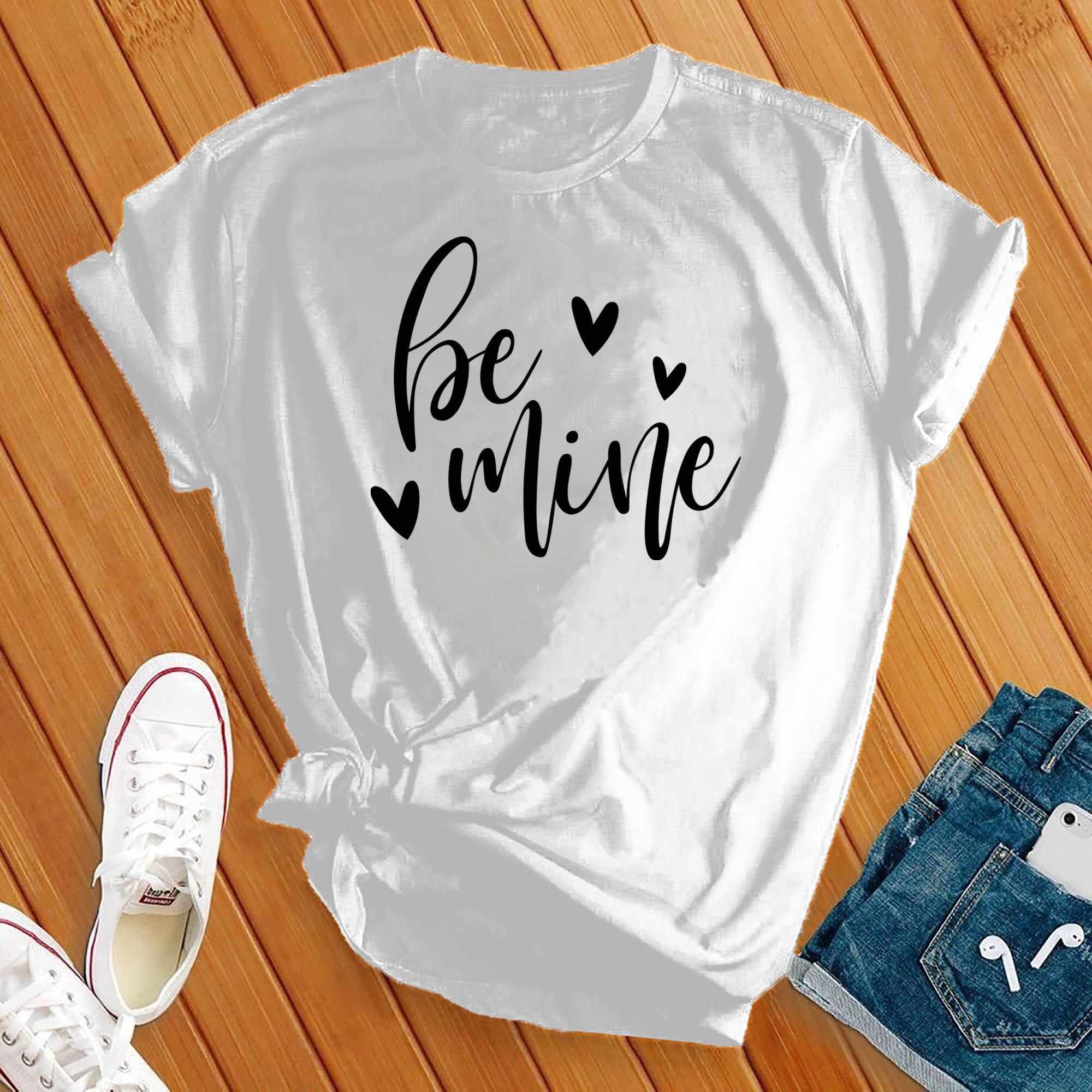 Be Mine Black Tee - Love Tees