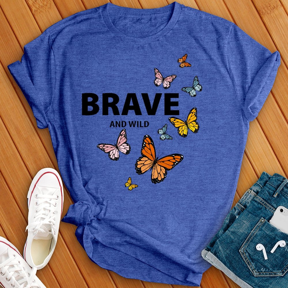 Brave and Wild Butterflies Tee - Love Tees