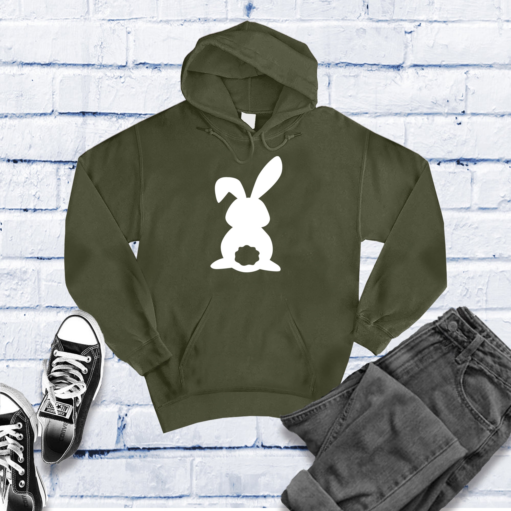 Bunny Outline Hoodie - Love Tees