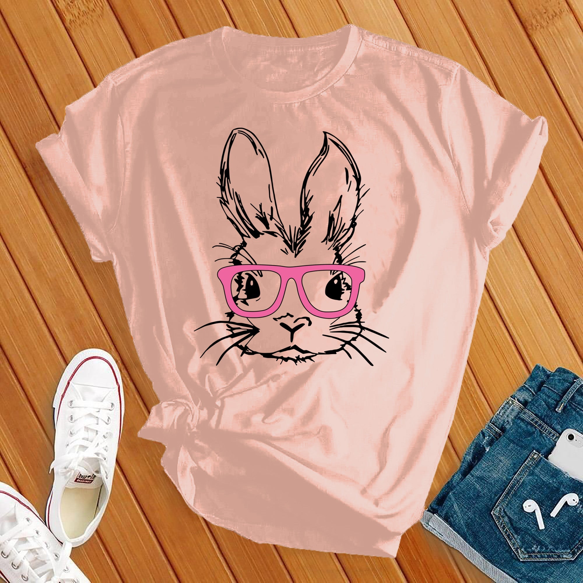 Bunny With Glasses Tee - Love Tees