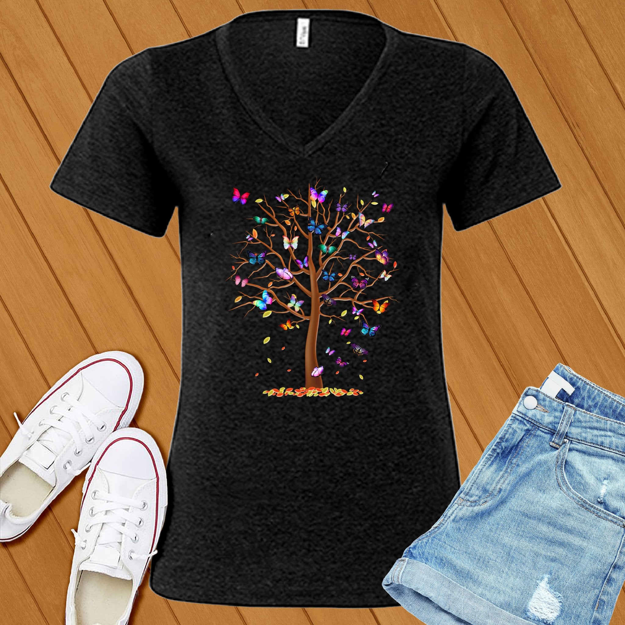 Butterfly Tree of Life V-Neck - Love Tees