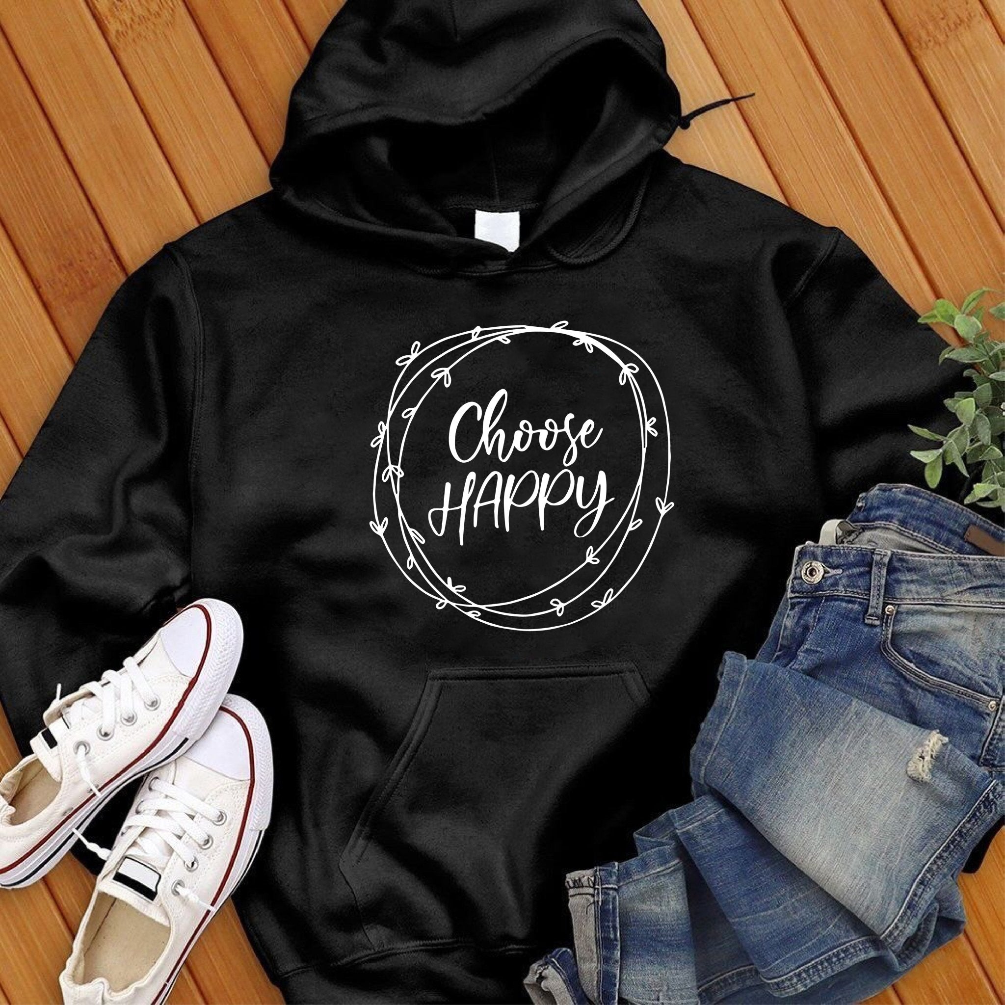 Choose Happy Hoodie - Love Tees