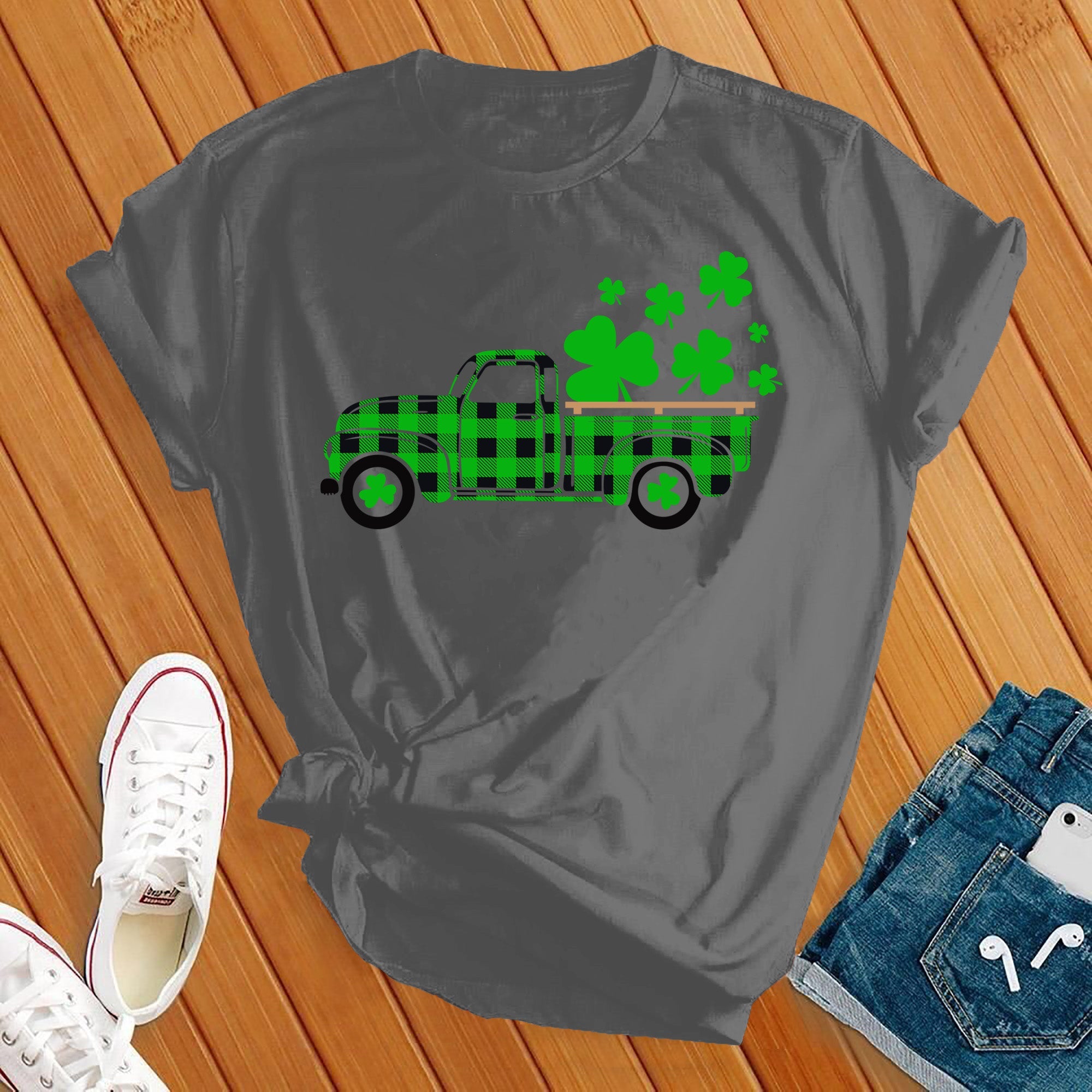 Clover Plaid Truck Tee - Love Tees