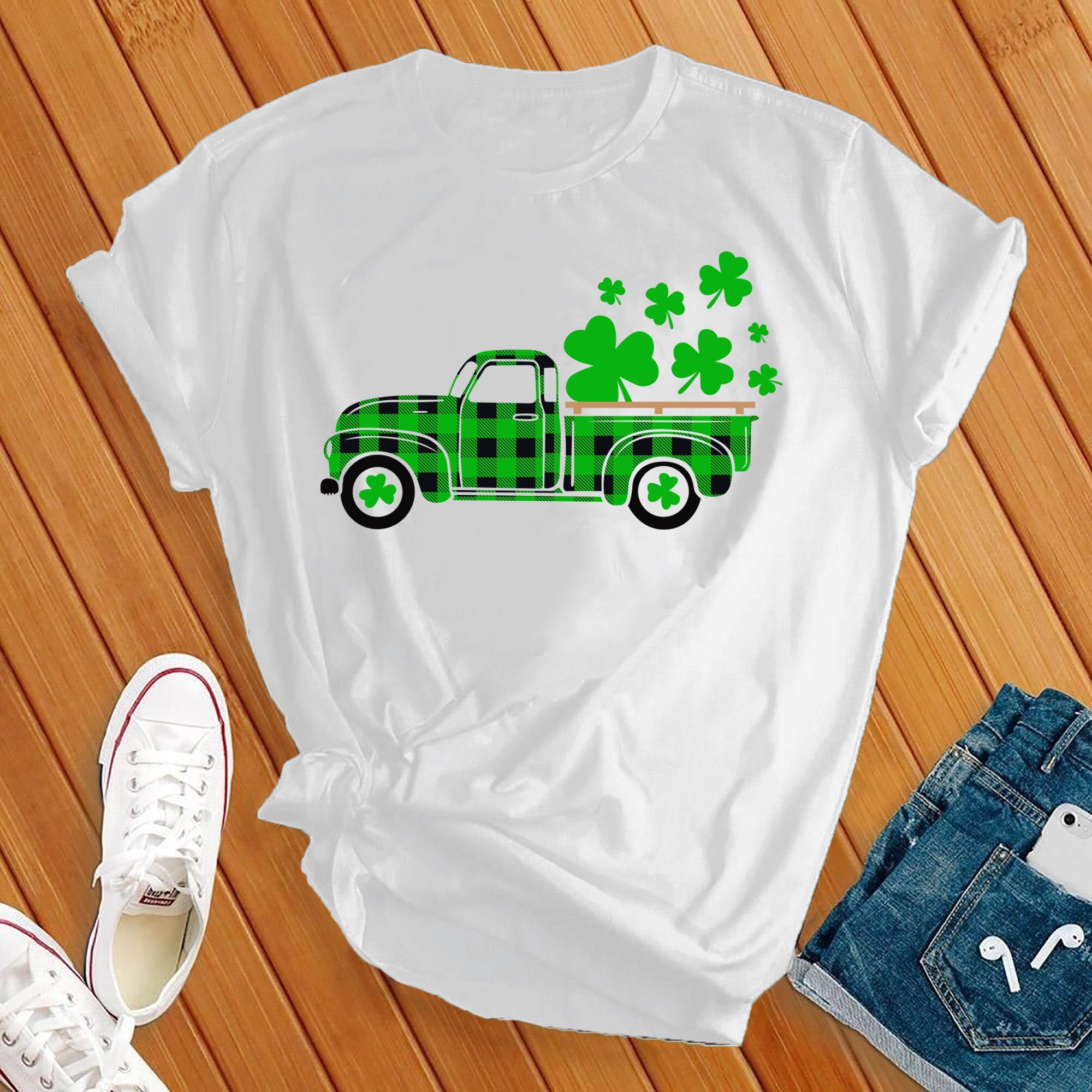 Clover Plaid Truck Tee - Love Tees