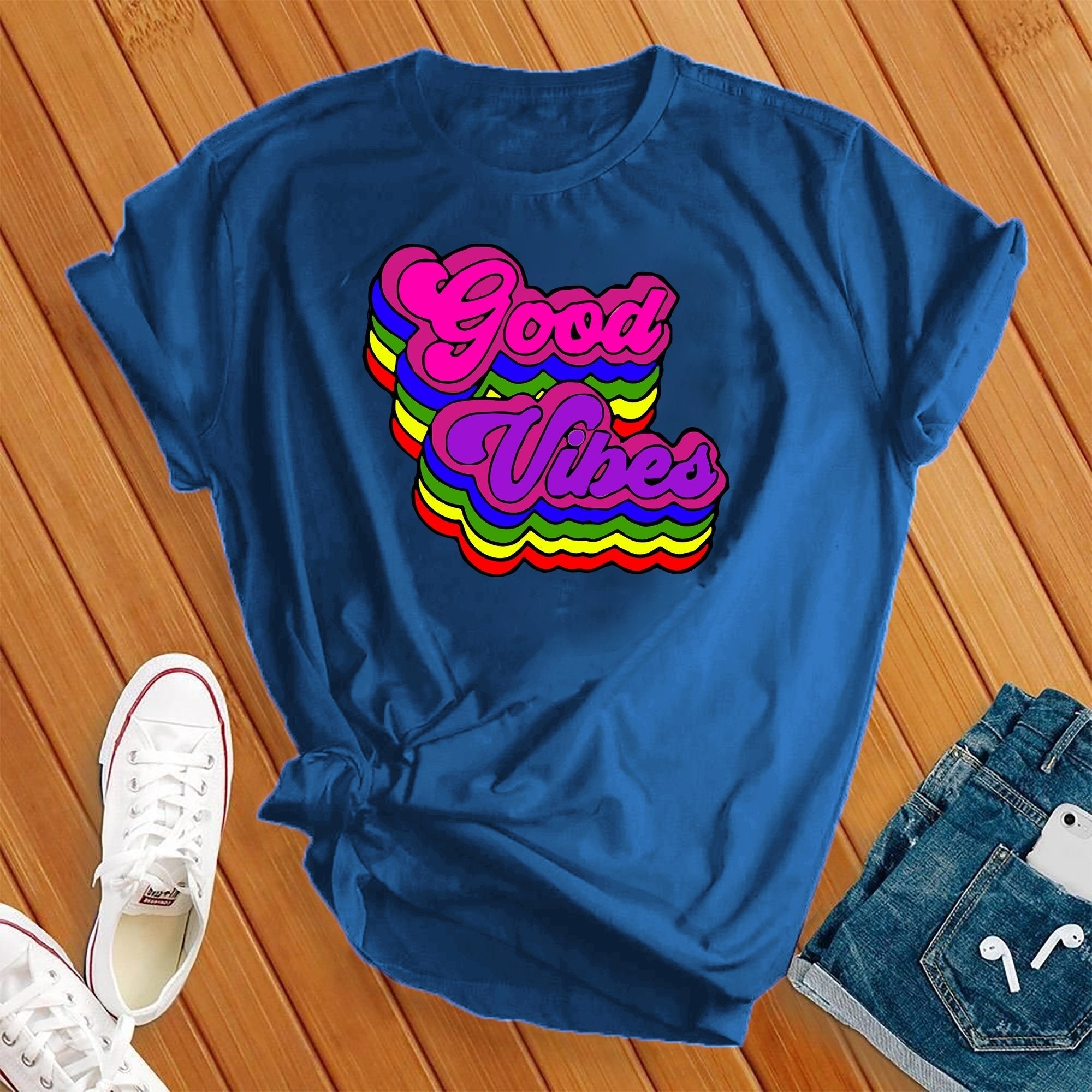 Colorful Good Vibes Tee - Love Tees