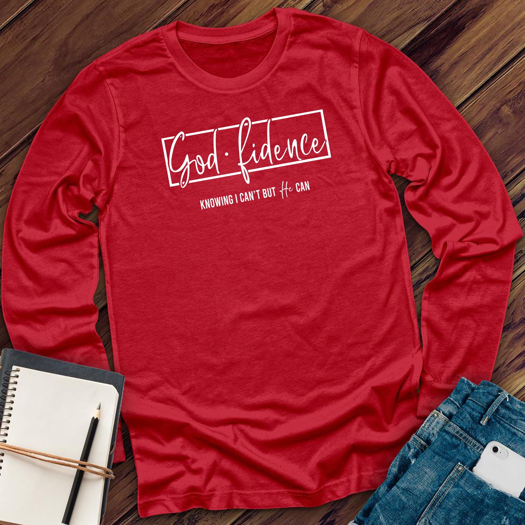 Confidence Aka God Fidence Long Sleeve - Love Tees