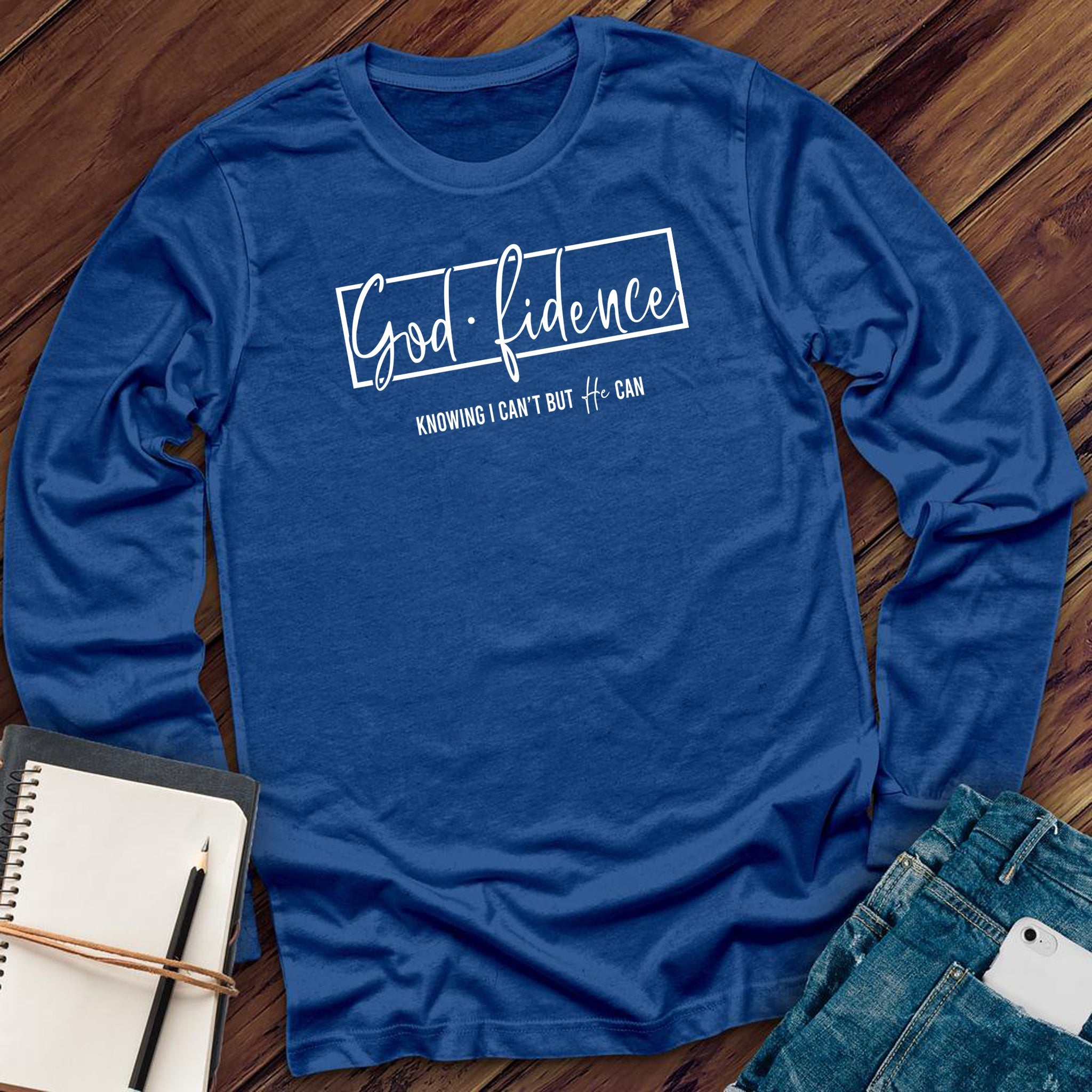 Confidence Aka God Fidence Long Sleeve - Love Tees