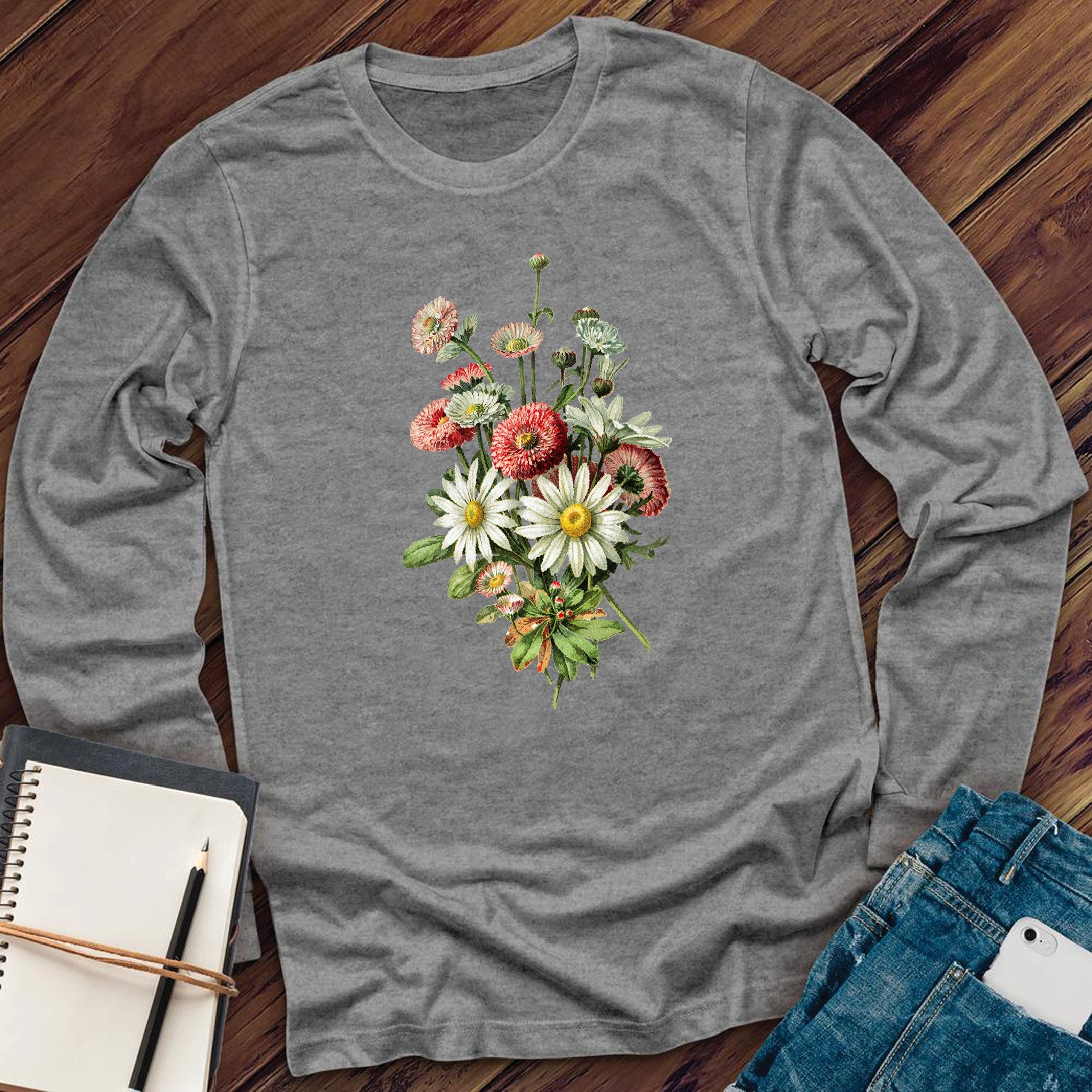 Daisy Wildflowers Botanical Long Sleeve - Love Tees