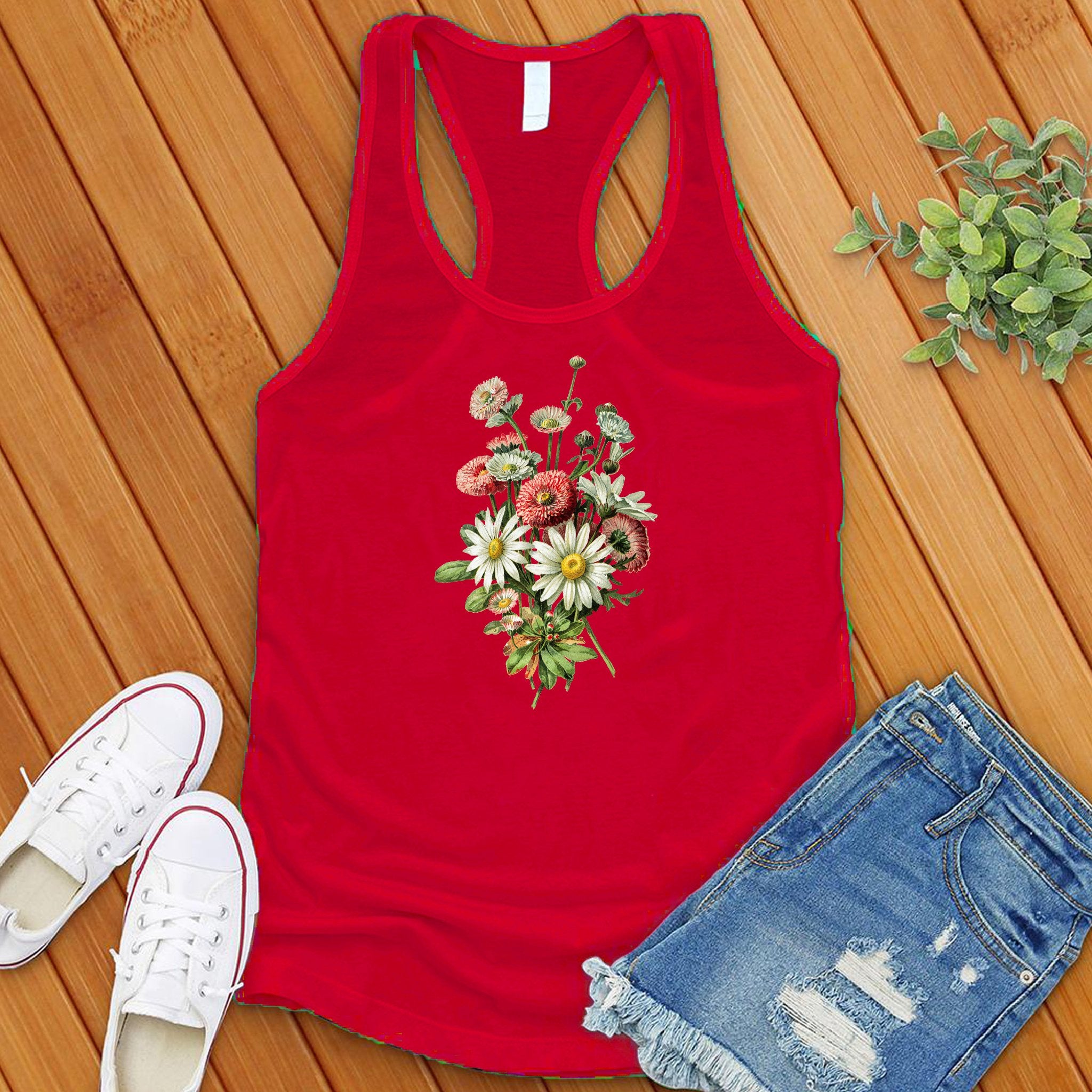 Daisy Wildflowers Botanical Women's Tank Top - Love Tees