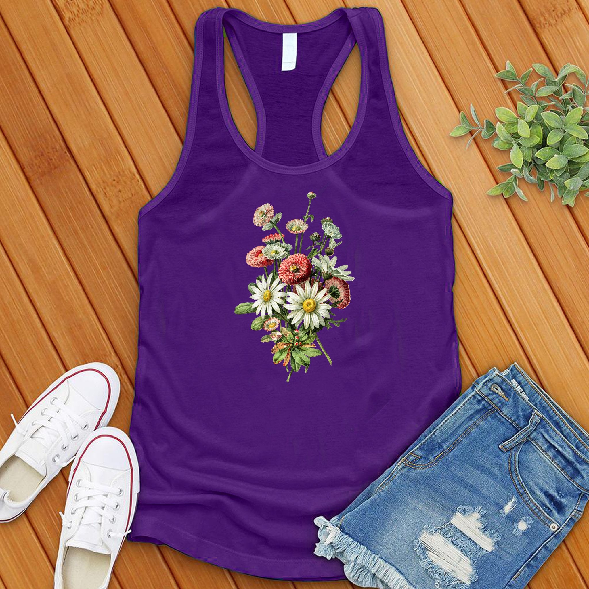 Daisy Wildflowers Botanical Women's Tank Top - Love Tees