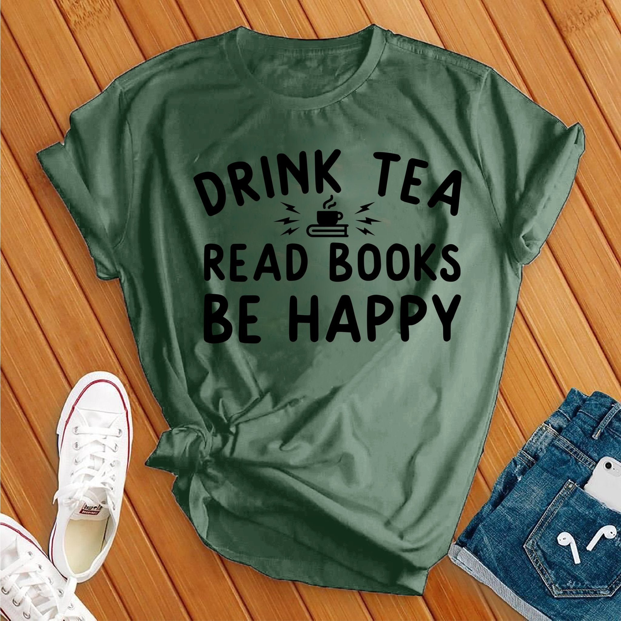 Drink Tea Read Books Tee - Love Tees