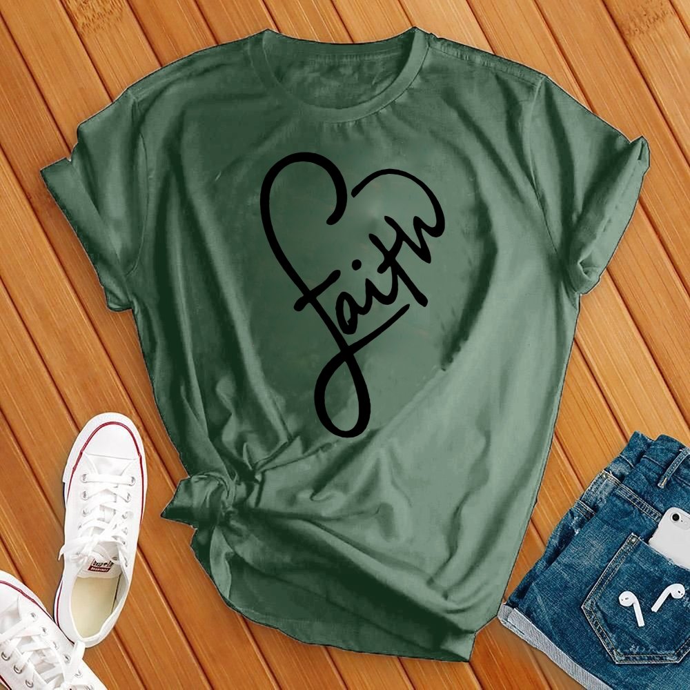 Faith Heart Tee - Love Tees