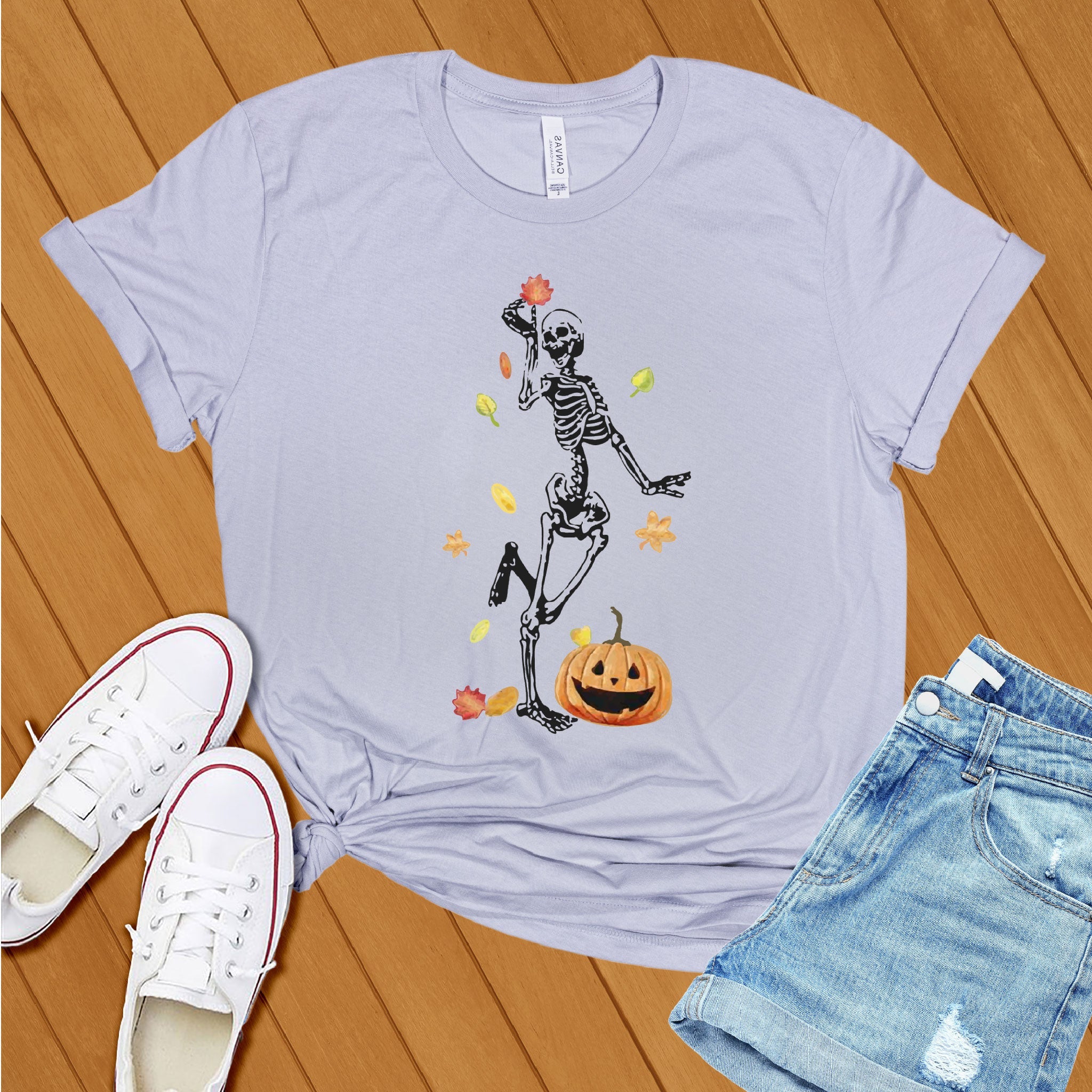 Fall Skeleton Pumpkin Tee - Love Tees