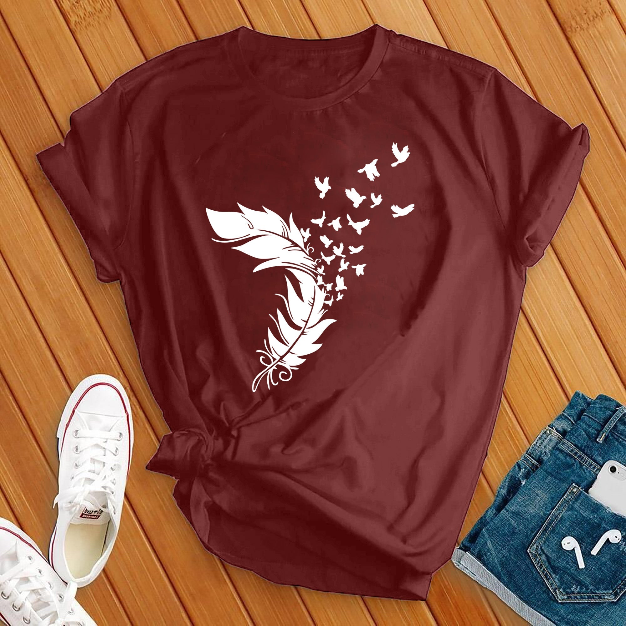 Feather Birds Tee - Love Tees