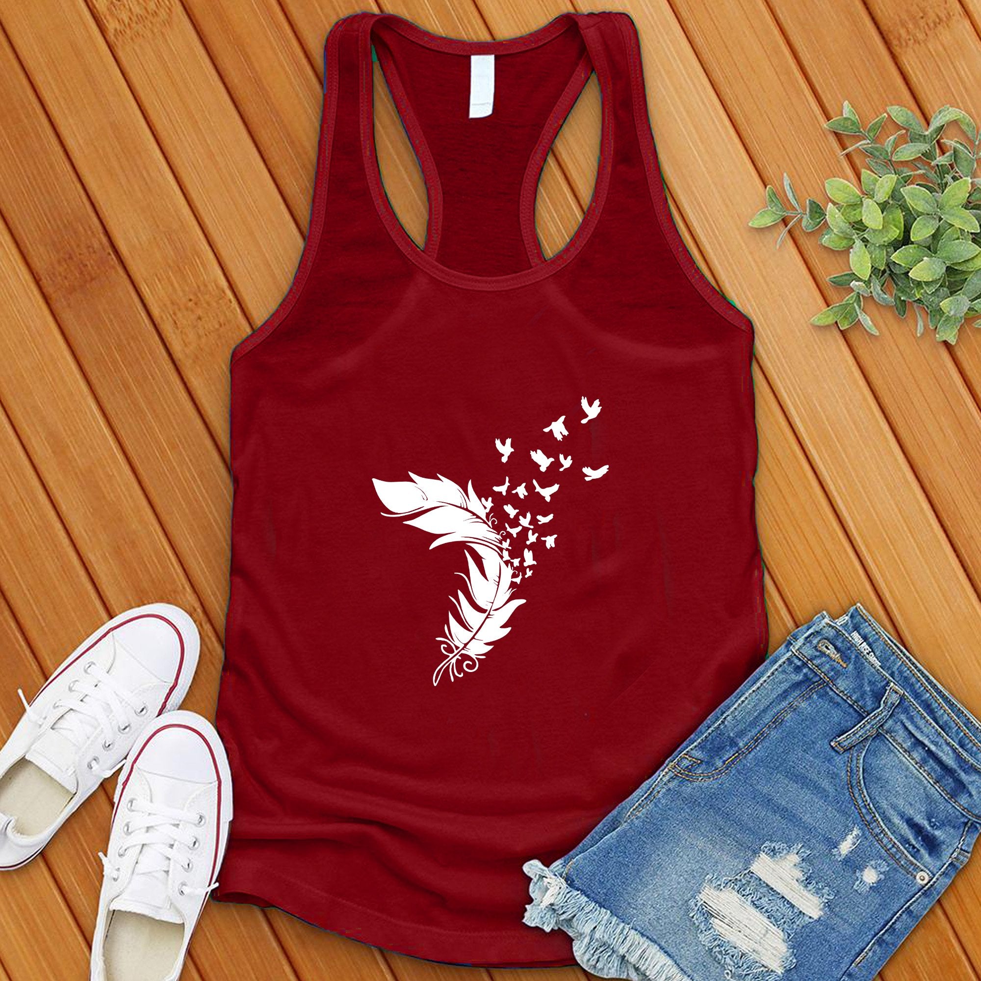 Feather In The Wind Women's Tank Top - Love Tees