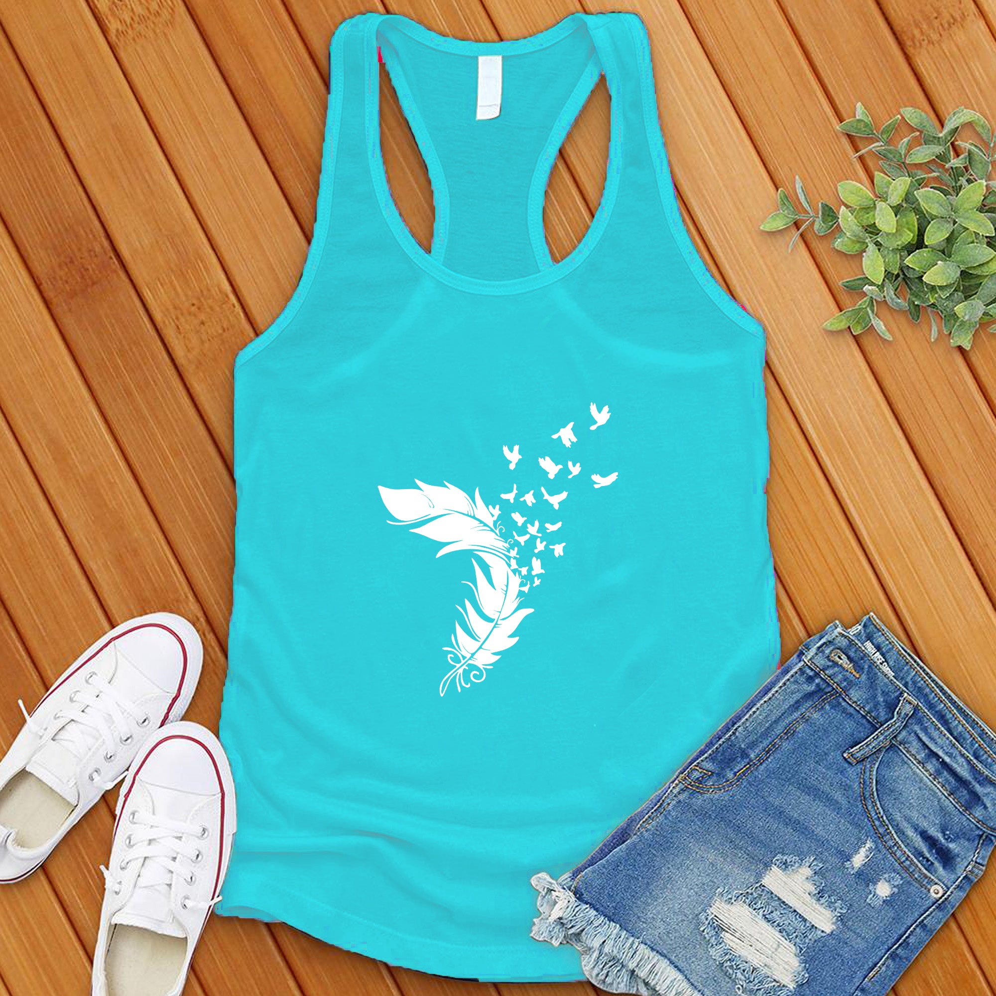 Feather In The Wind Women's Tank Top - Love Tees