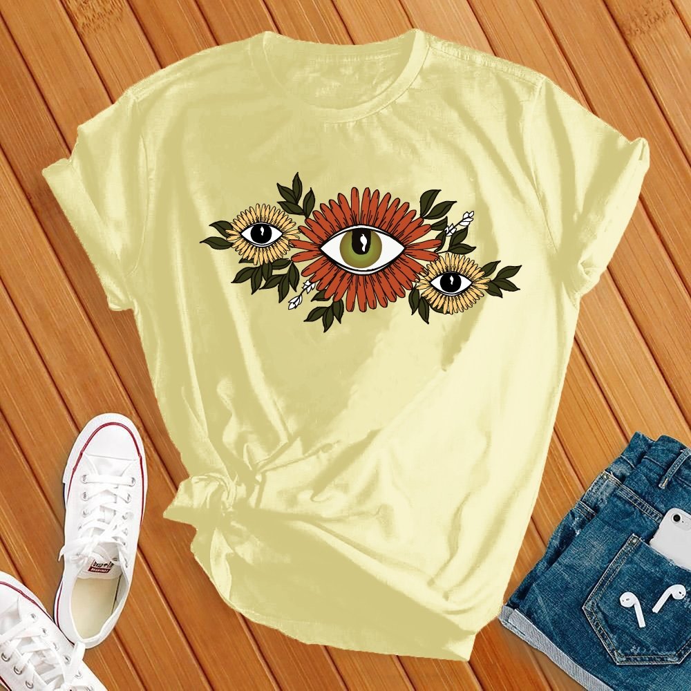 Floral Hamsa Eye Tee - Love Tees