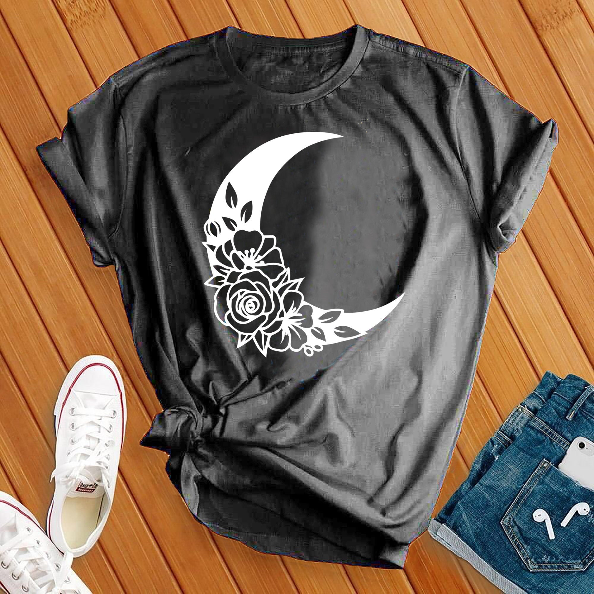 Floral Moon Tee - Love Tees