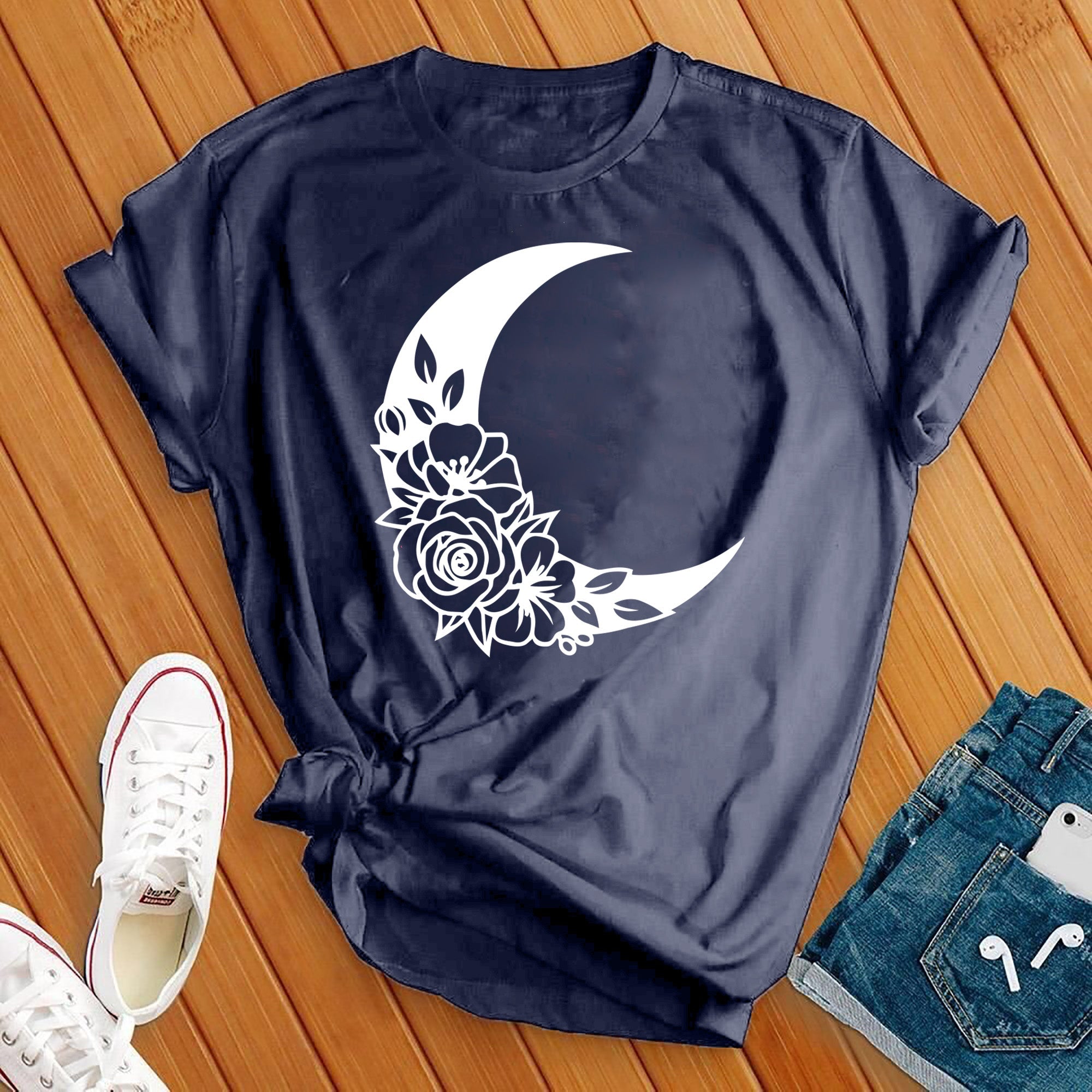 Floral Moon Tee - Love Tees