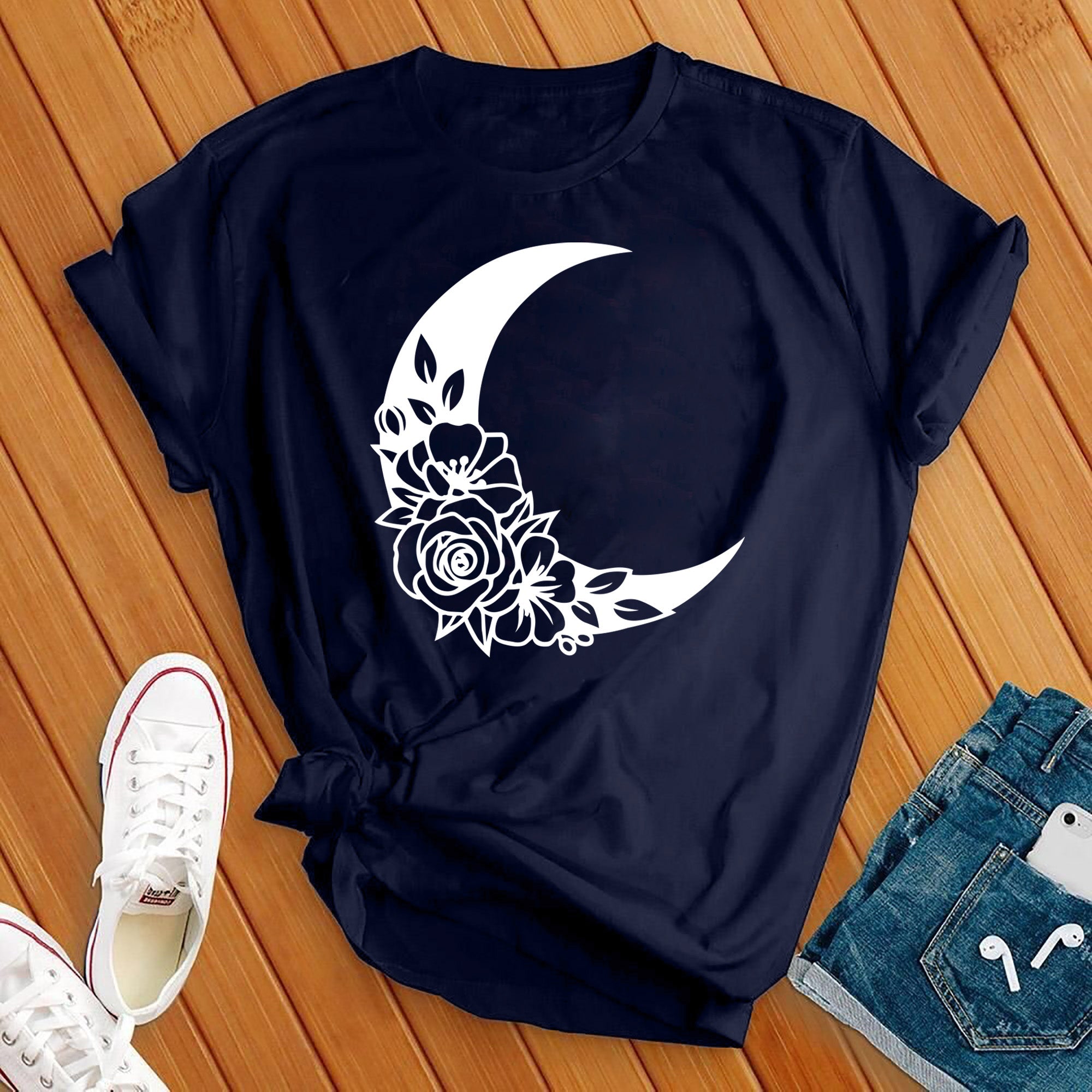 Floral Moon Tee - Love Tees