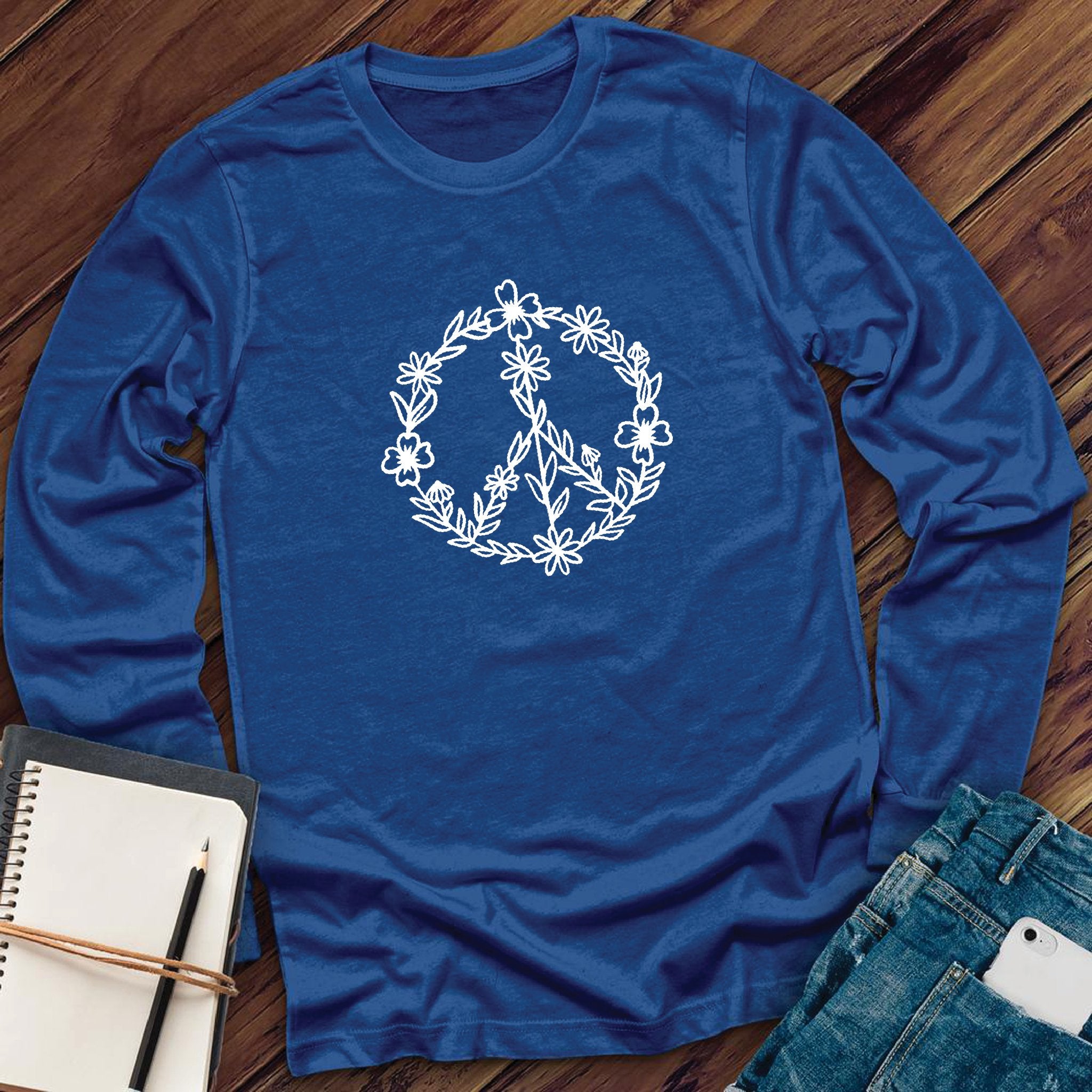 Floral Peace Long Sleeve - Love Tees