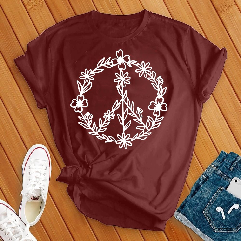 Floral Peace Tee - Love Tees