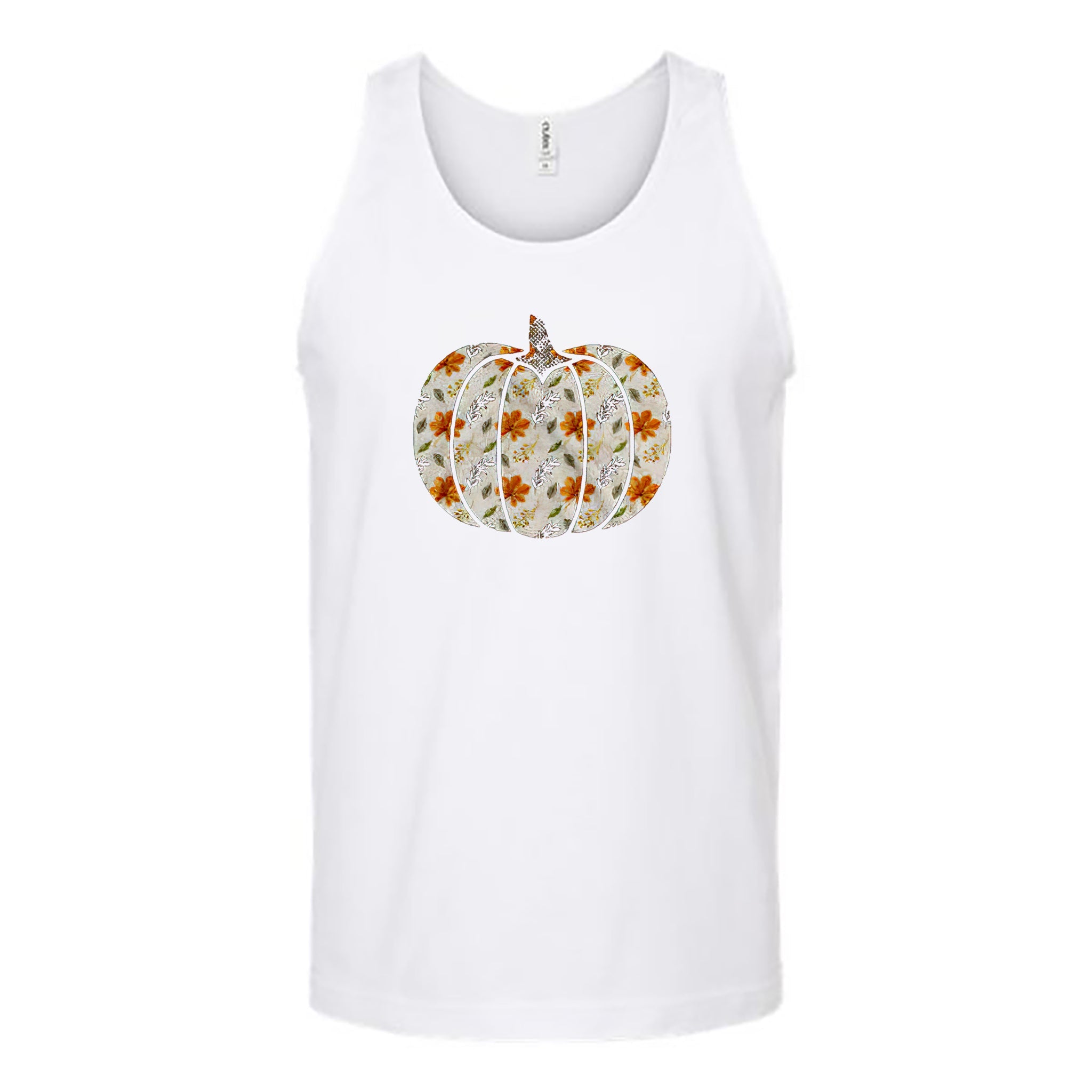 Floral Pumpkin Unisex Tank Top - Love Tees