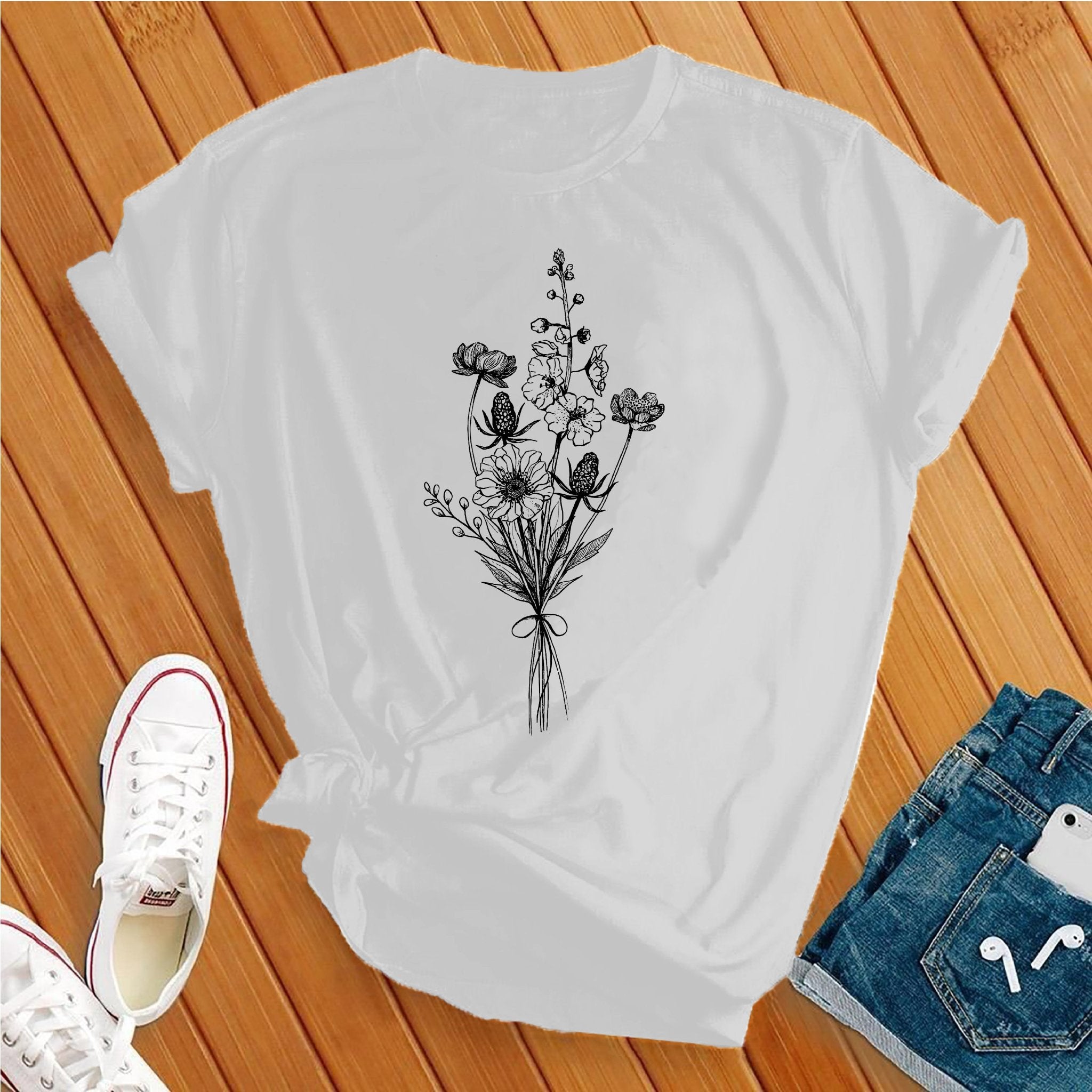 Floral Simple Bouquet Tee - Love Tees