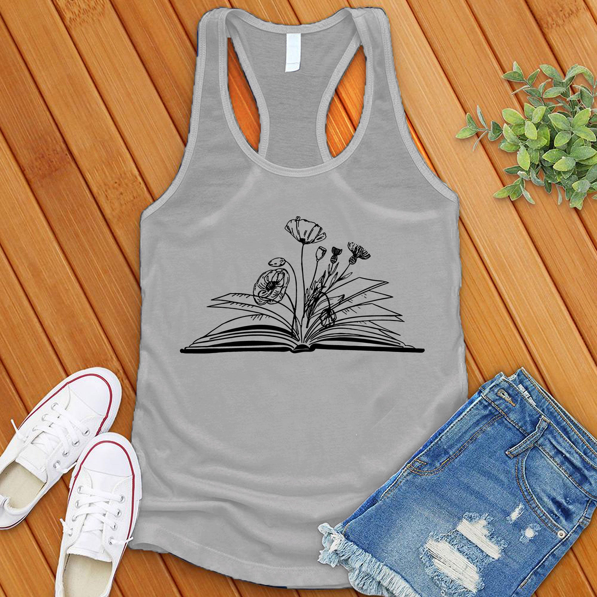 Flower Books Reader Women's Tank Top - Love Tees