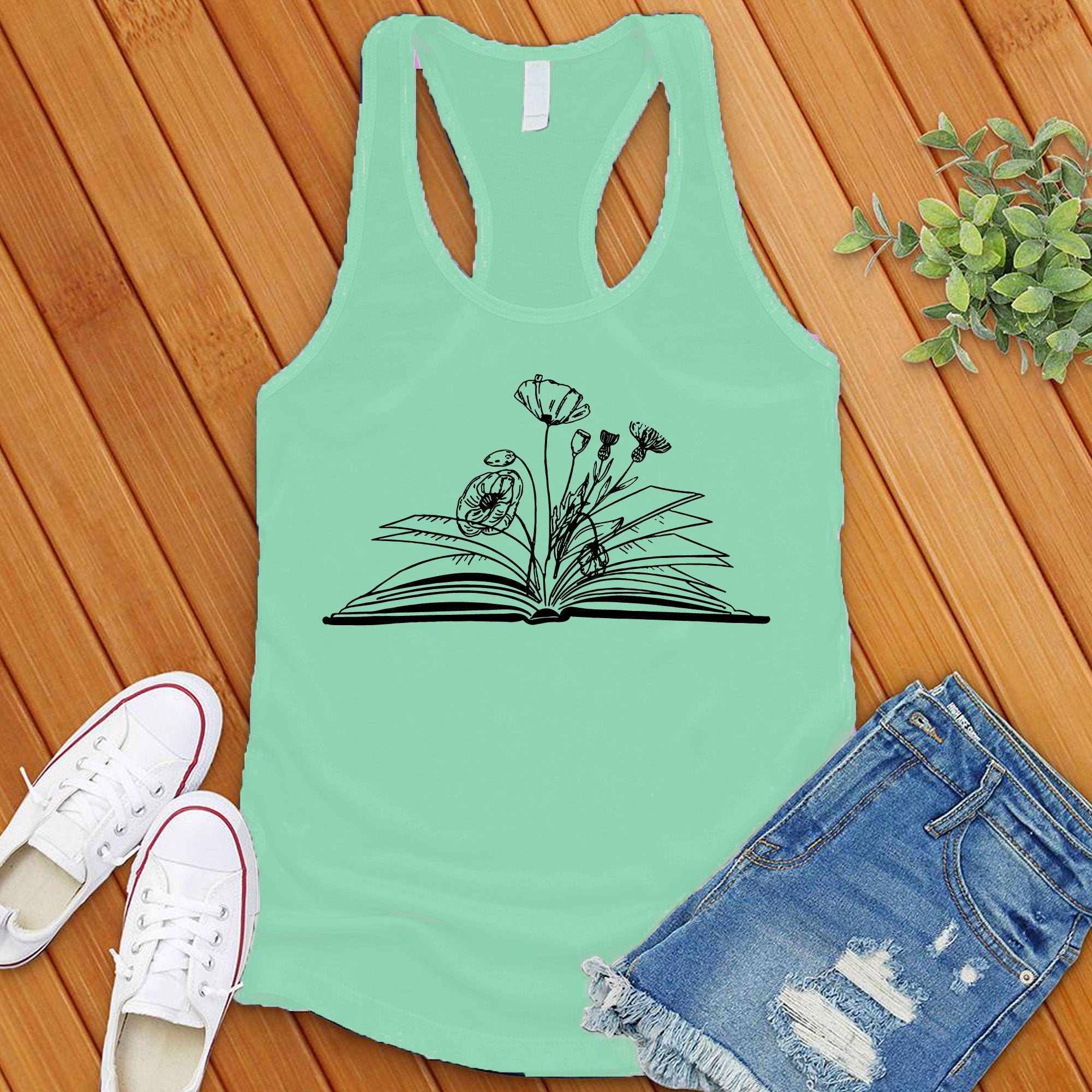 Flower Books Reader Women's Tank Top - Love Tees