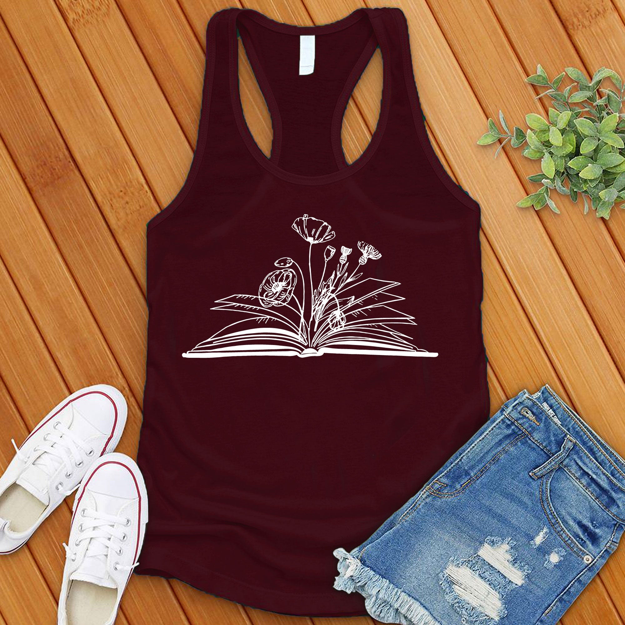 Flower Books Reader Women's Tank Top - Love Tees