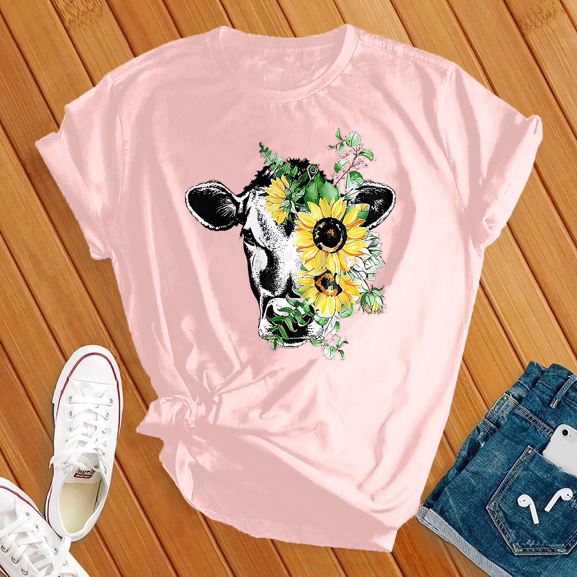 Flower Cow Tee - Love Tees