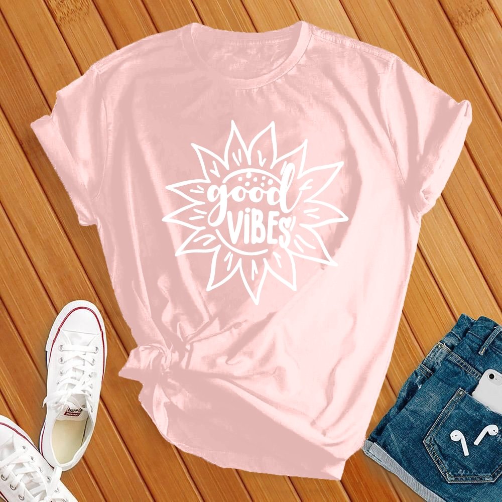 Good Vibes Sunflower Tee - Love Tees