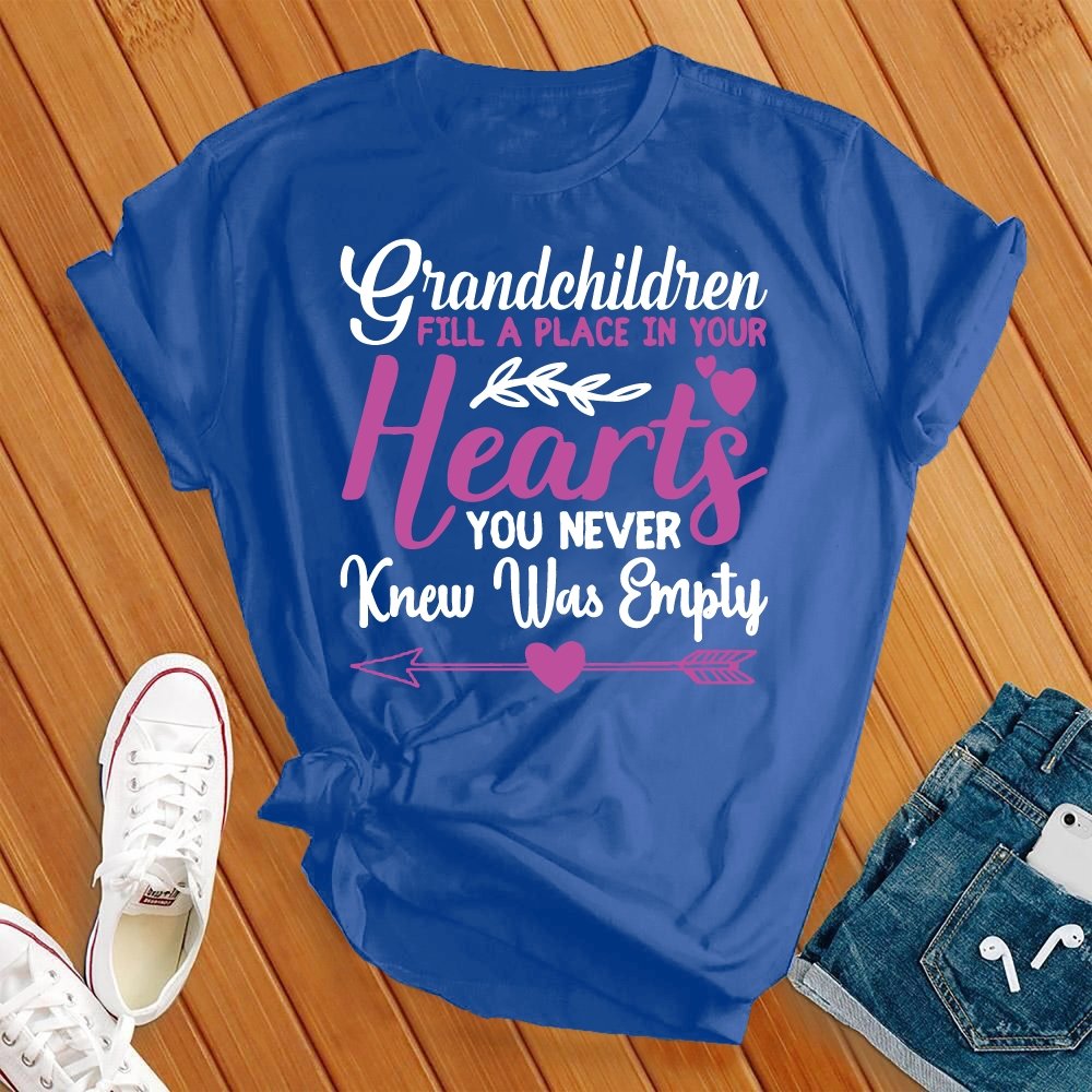 Grandchildren Fill a Place in Your Hearts Tee - Love Tees