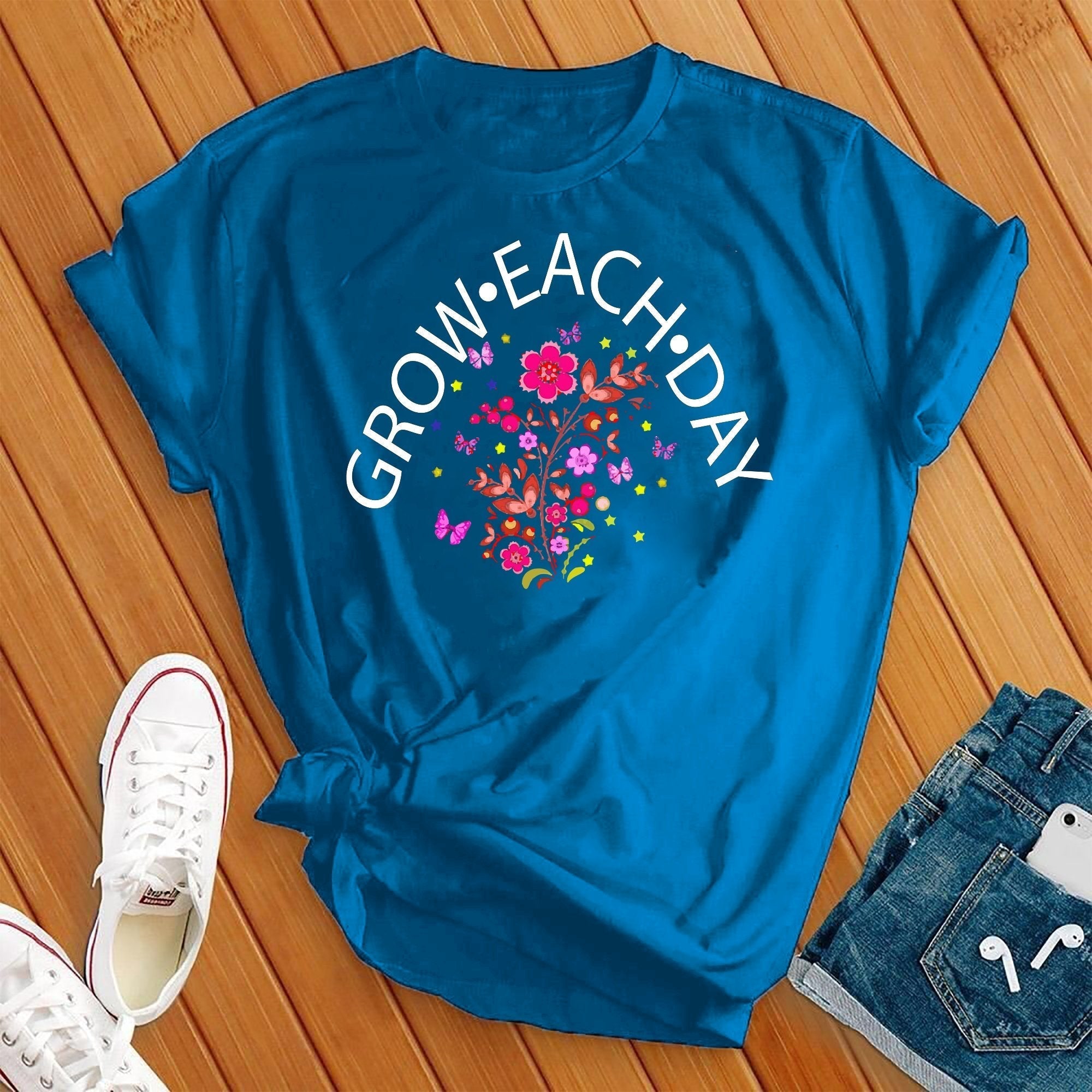 Grow Each Day Flowers Tee - Love Tees