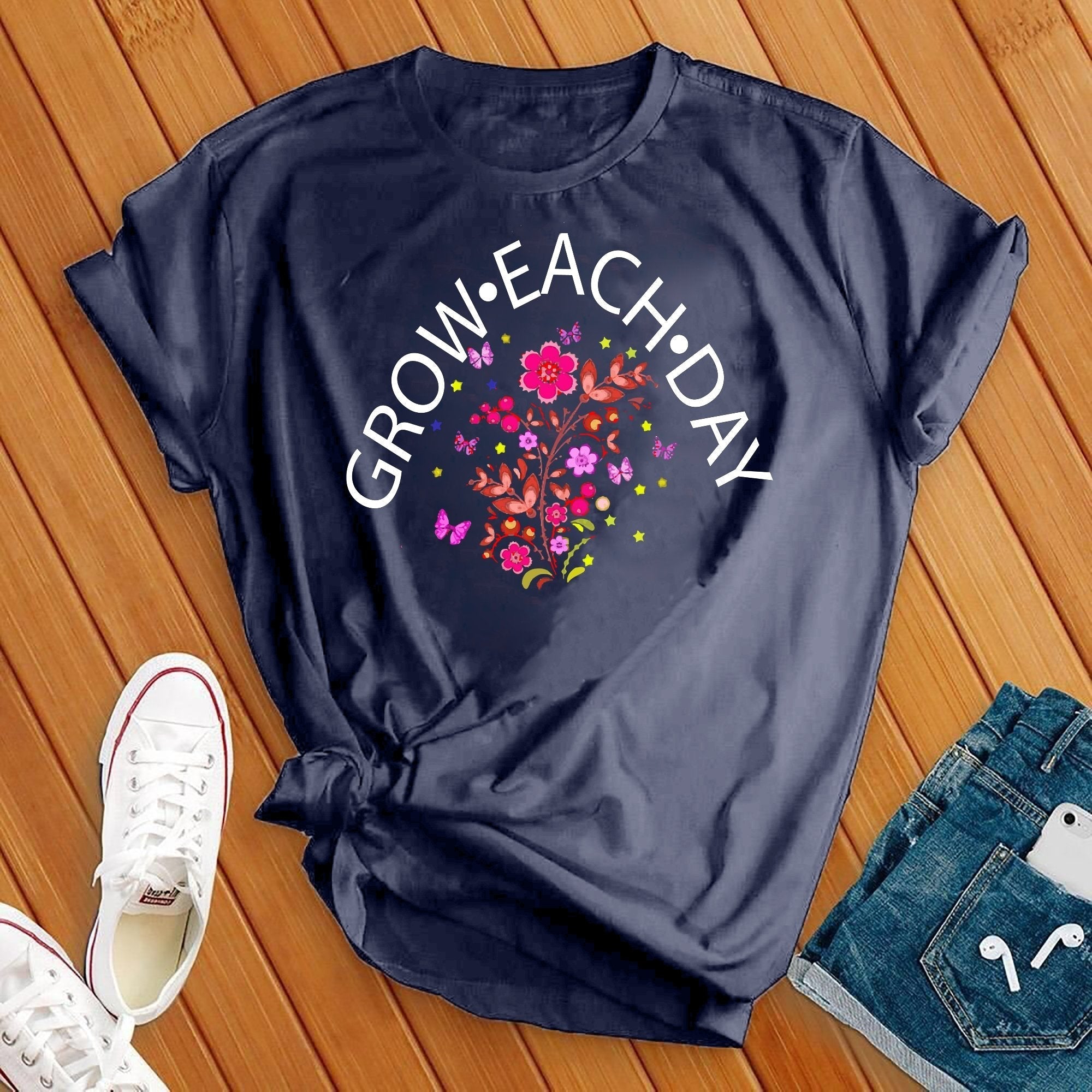 Grow Each Day Flowers Tee - Love Tees