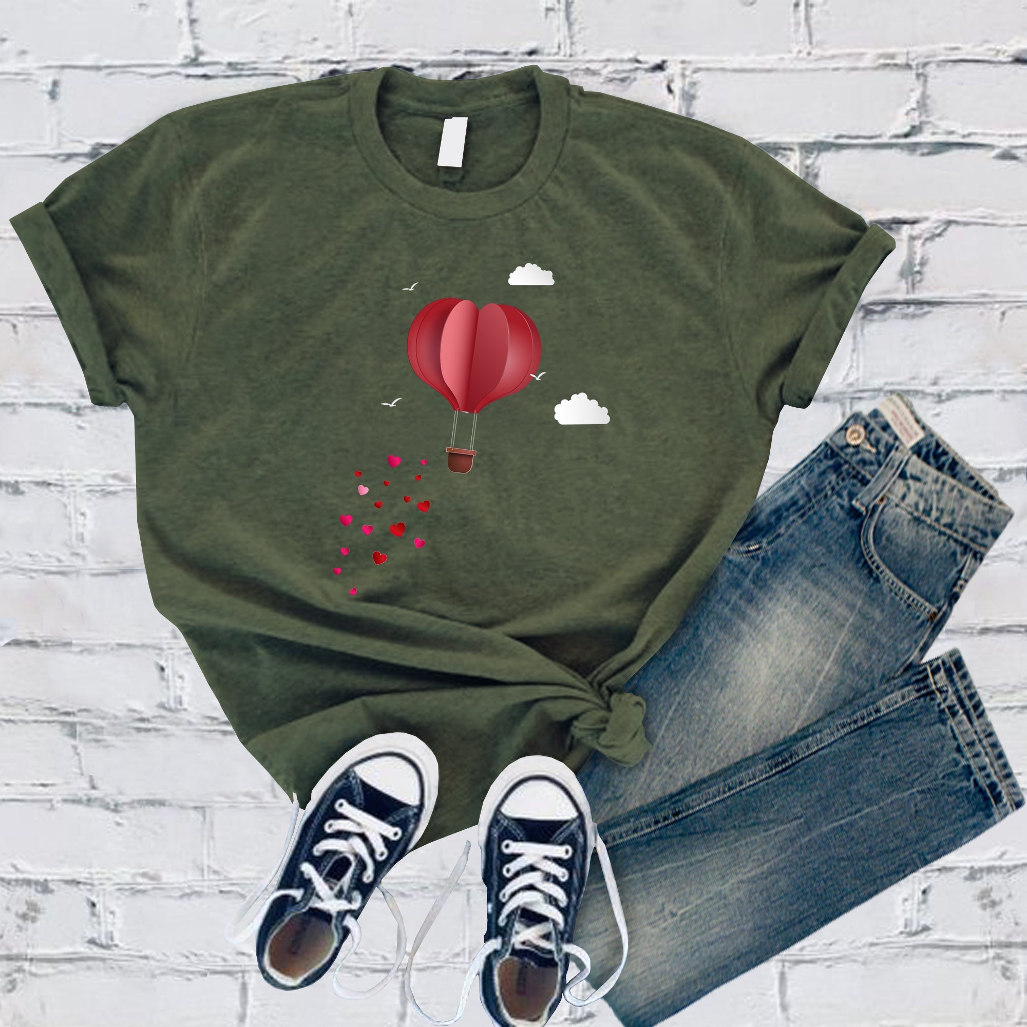 Heart Air Balloon Tee - Love Tees