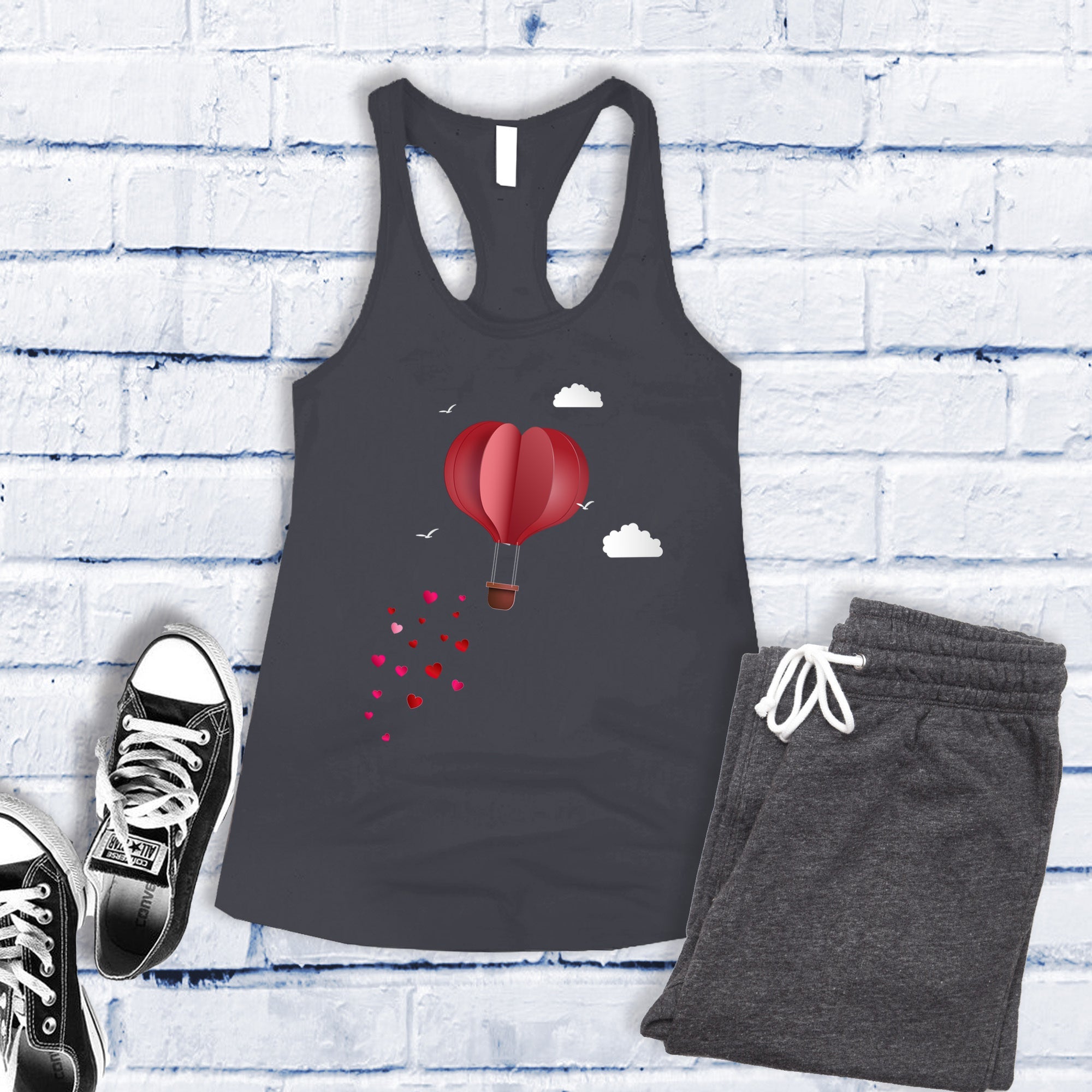 Heart Air Balloon Women's Tank Top - Love Tees