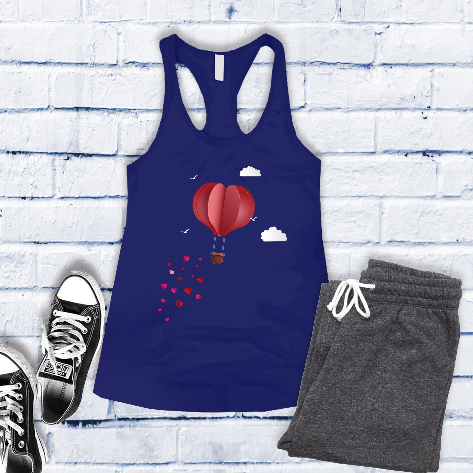 Heart Air Balloon Women's Tank Top - Love Tees