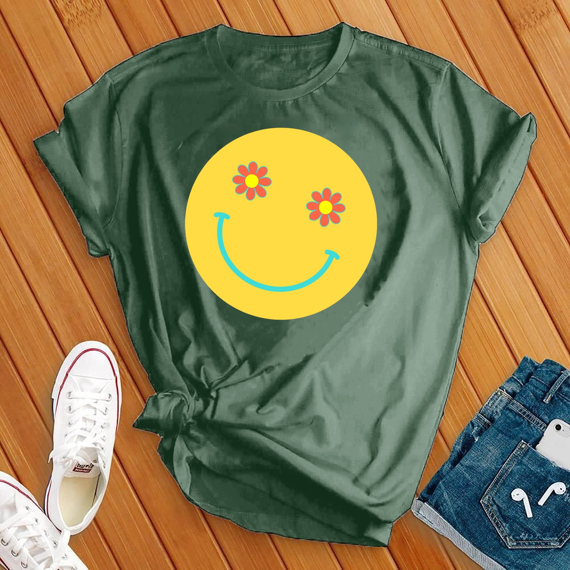 Hippe Vibes Smiley Face Tee - Love Tees