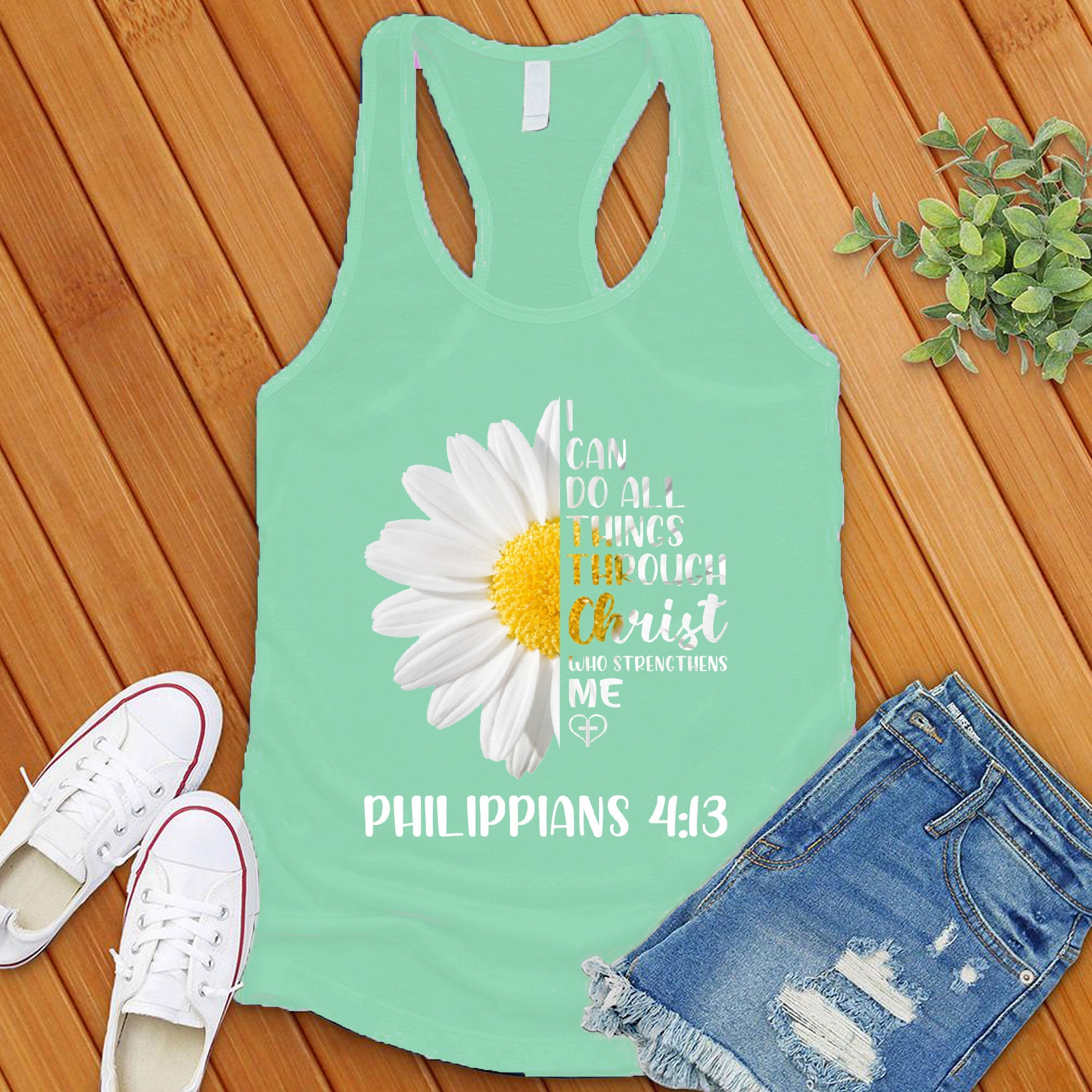 I Can Do All Things Flowers Women's Tank Top - Love Tees